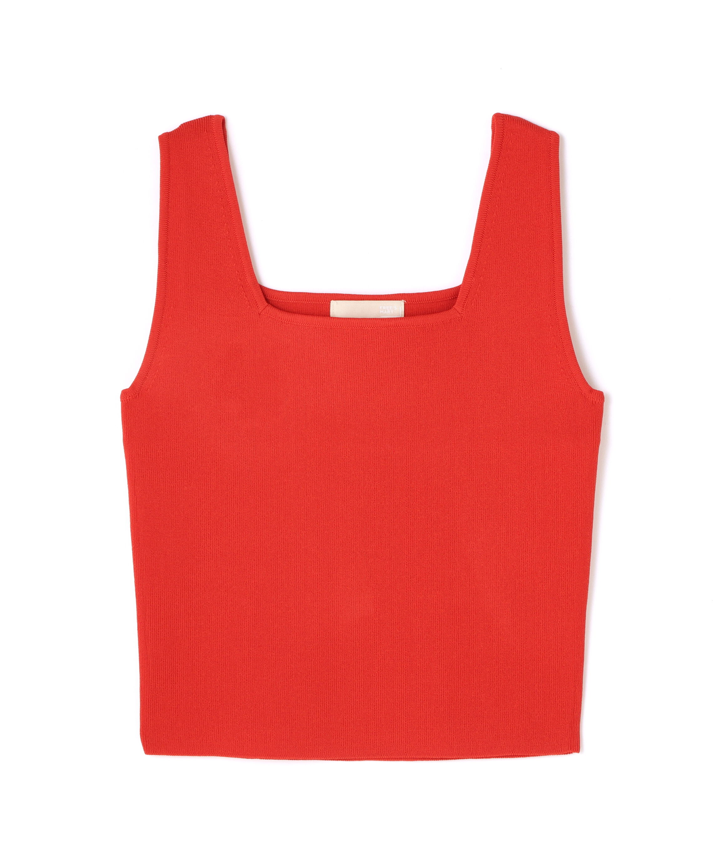  「〈洗える〉マシンウォッシャブル総針スクエアネックタンクニット」|ニット・セーター|