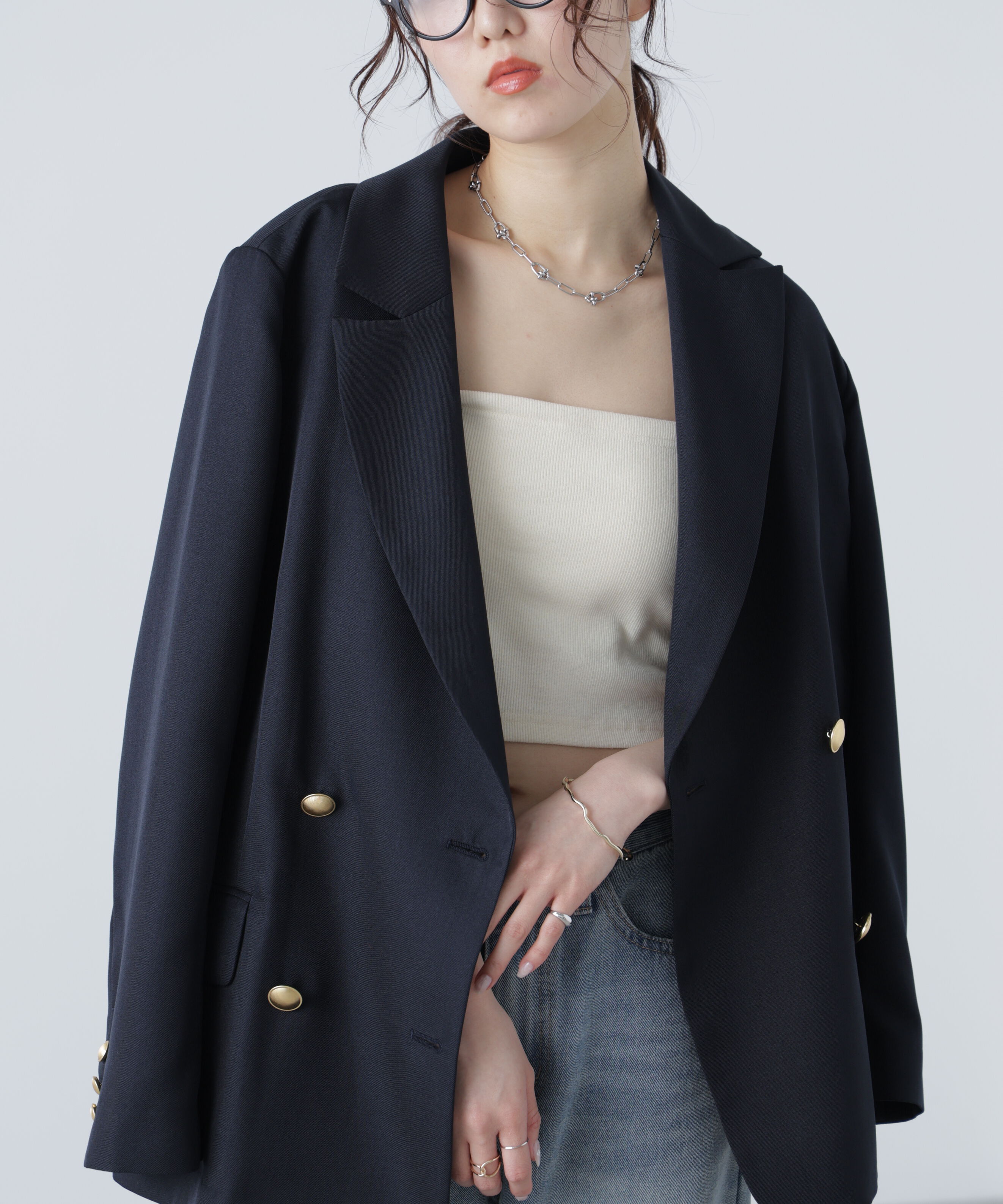  「金ボタンダブルブレストジャケット」|その他|