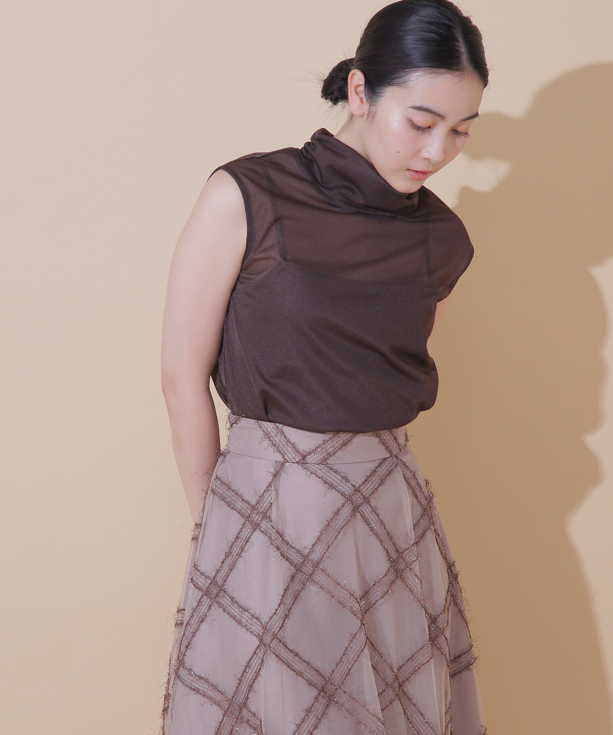  「◆シアーハイネックカットトップス」|Tシャツ・カットソー|