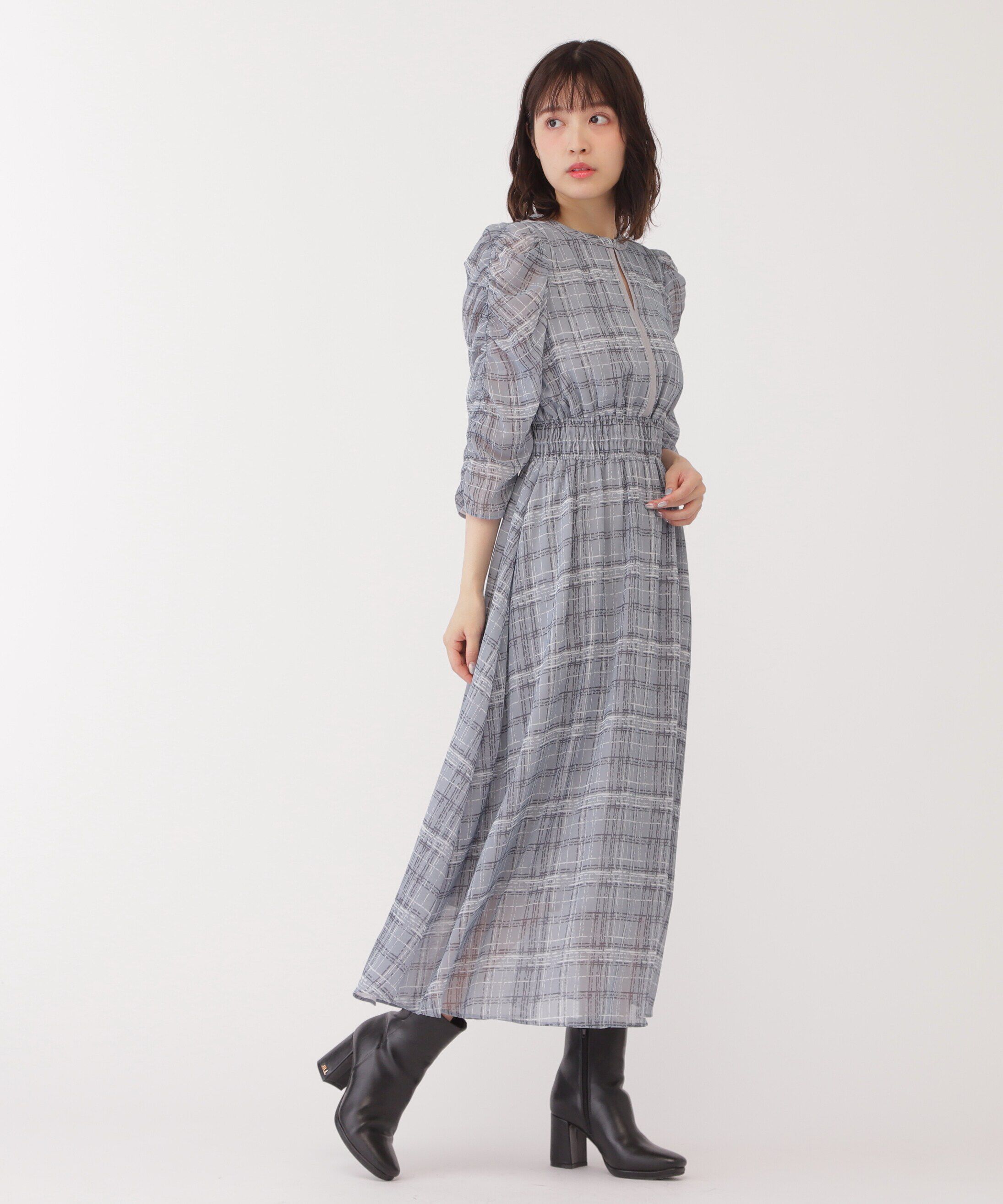  「オータムカラープリントワンピース」|ワンピース|