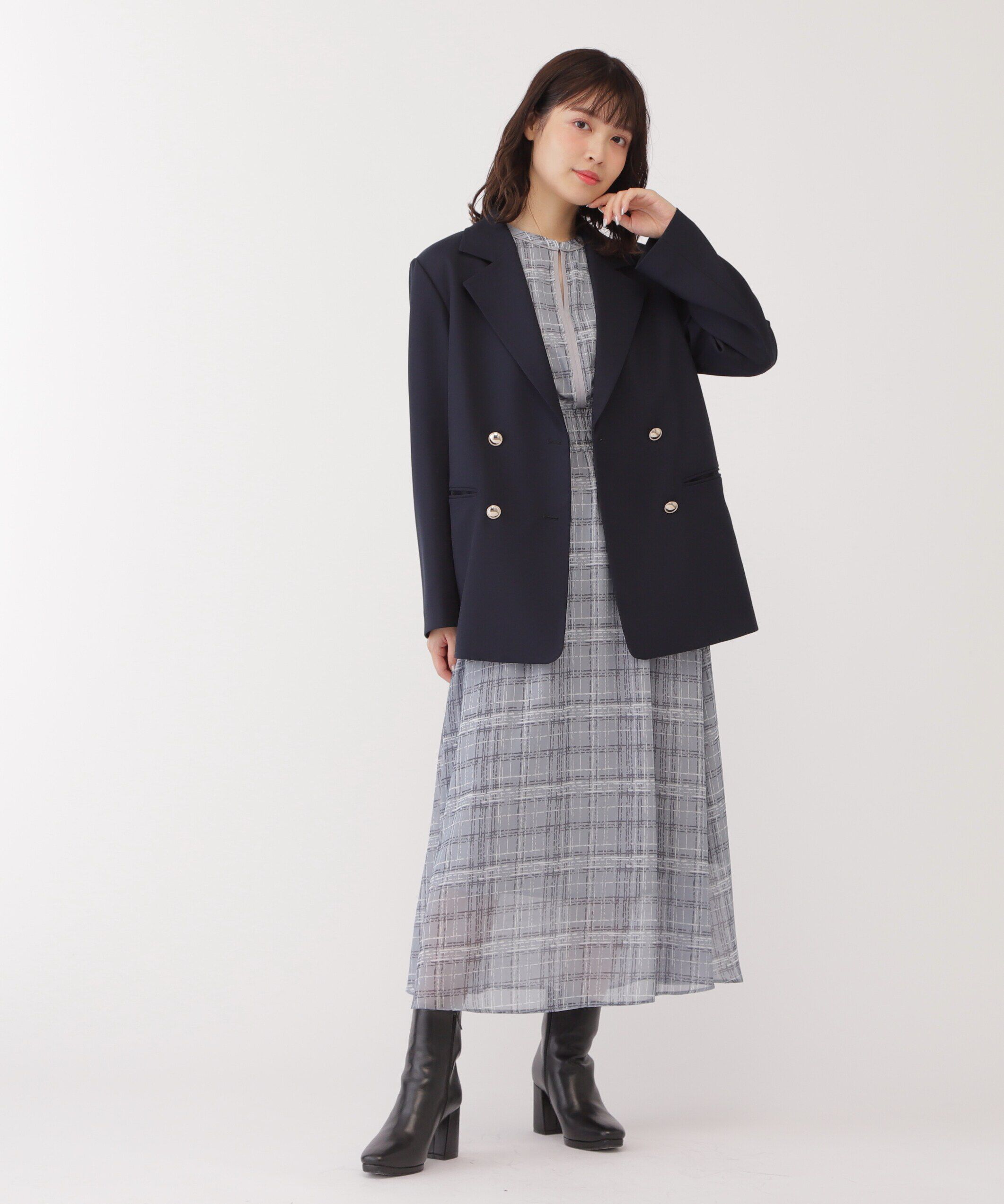  「オータムカラープリントワンピース」|ワンピース|