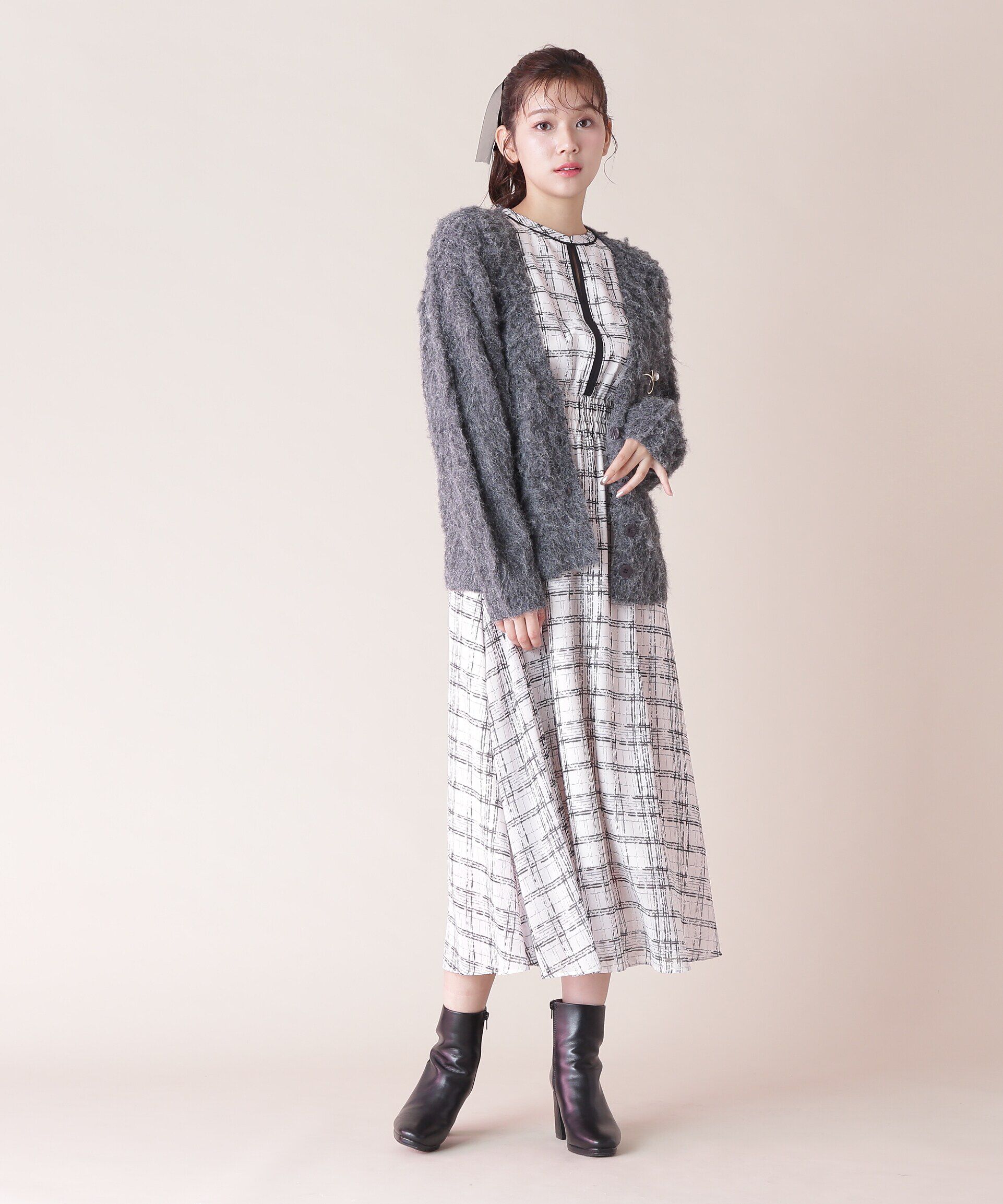  「オータムカラープリントワンピース」|ワンピース|