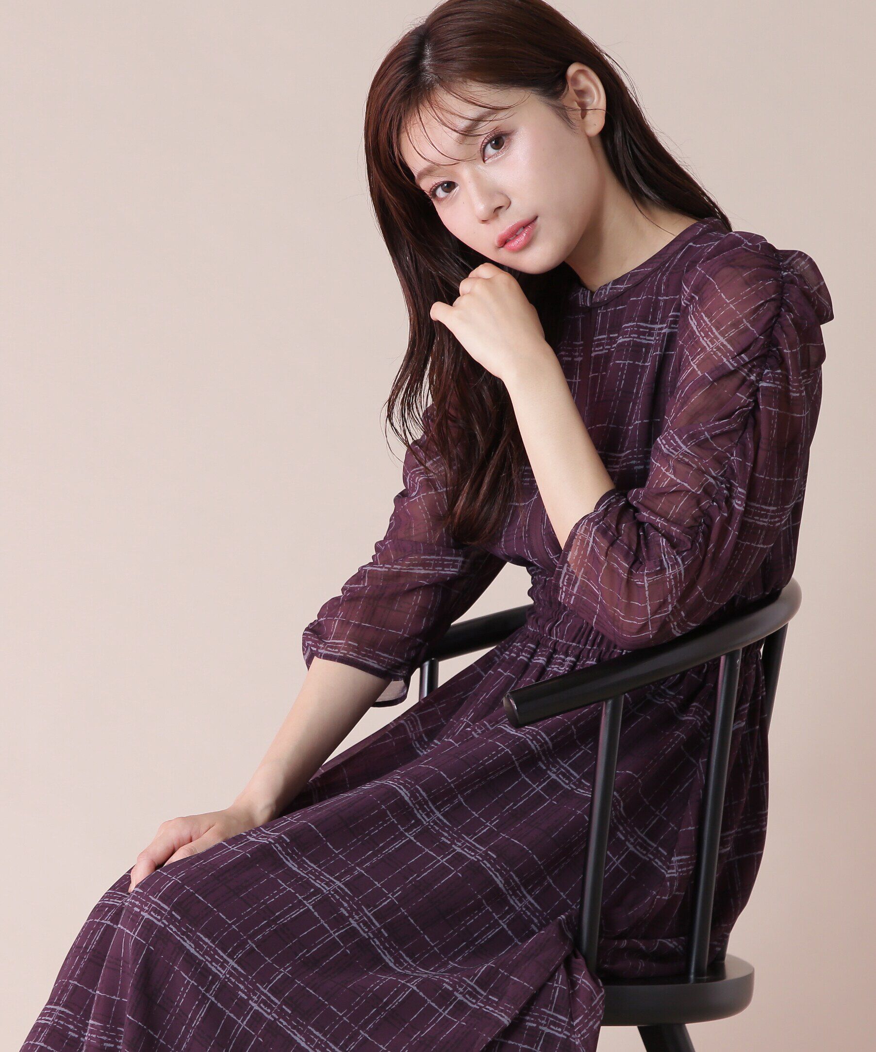  「オータムカラープリントワンピース」|ワンピース|