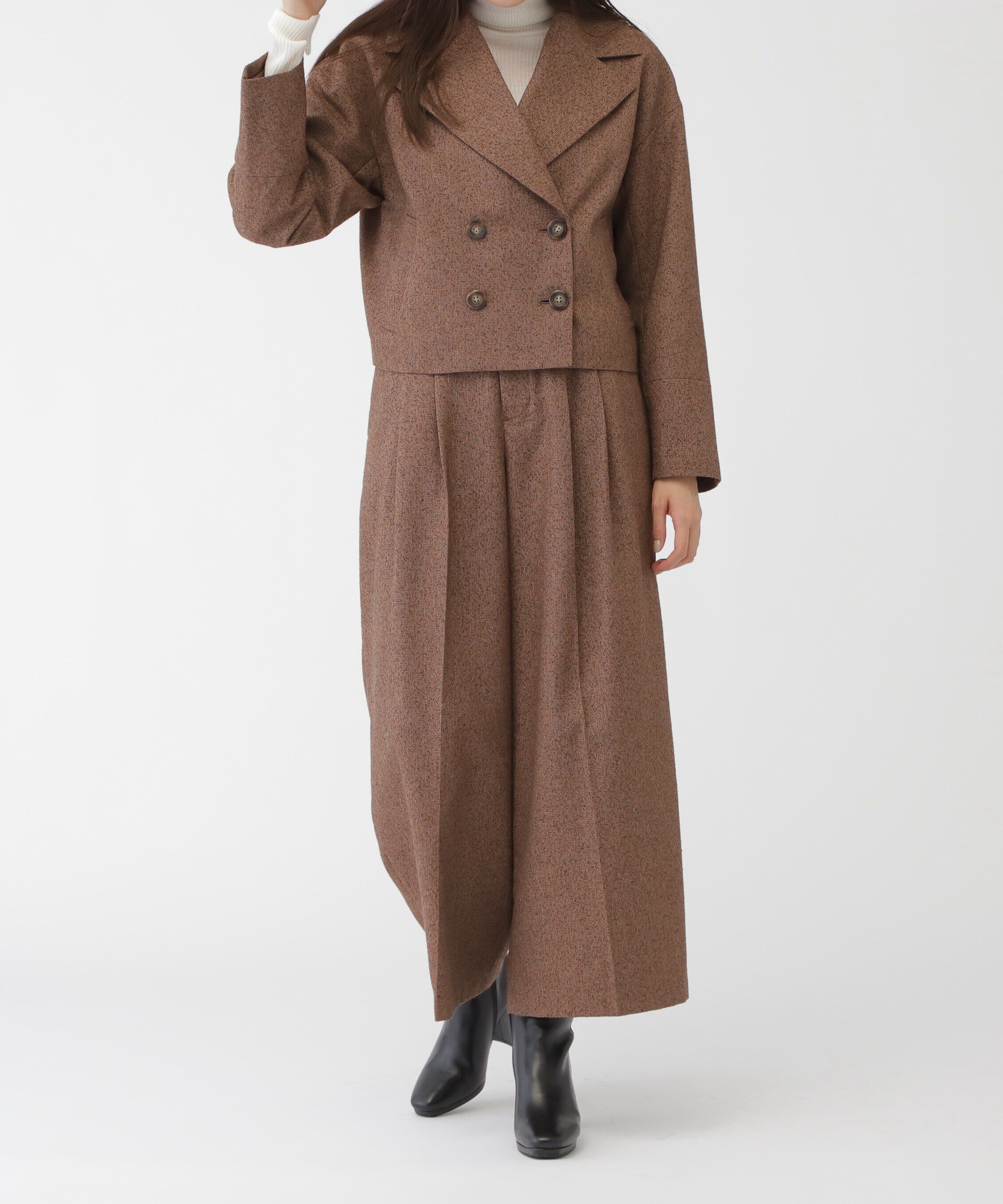  「ネップツイードセンタープレスタックパンツ」|その他|