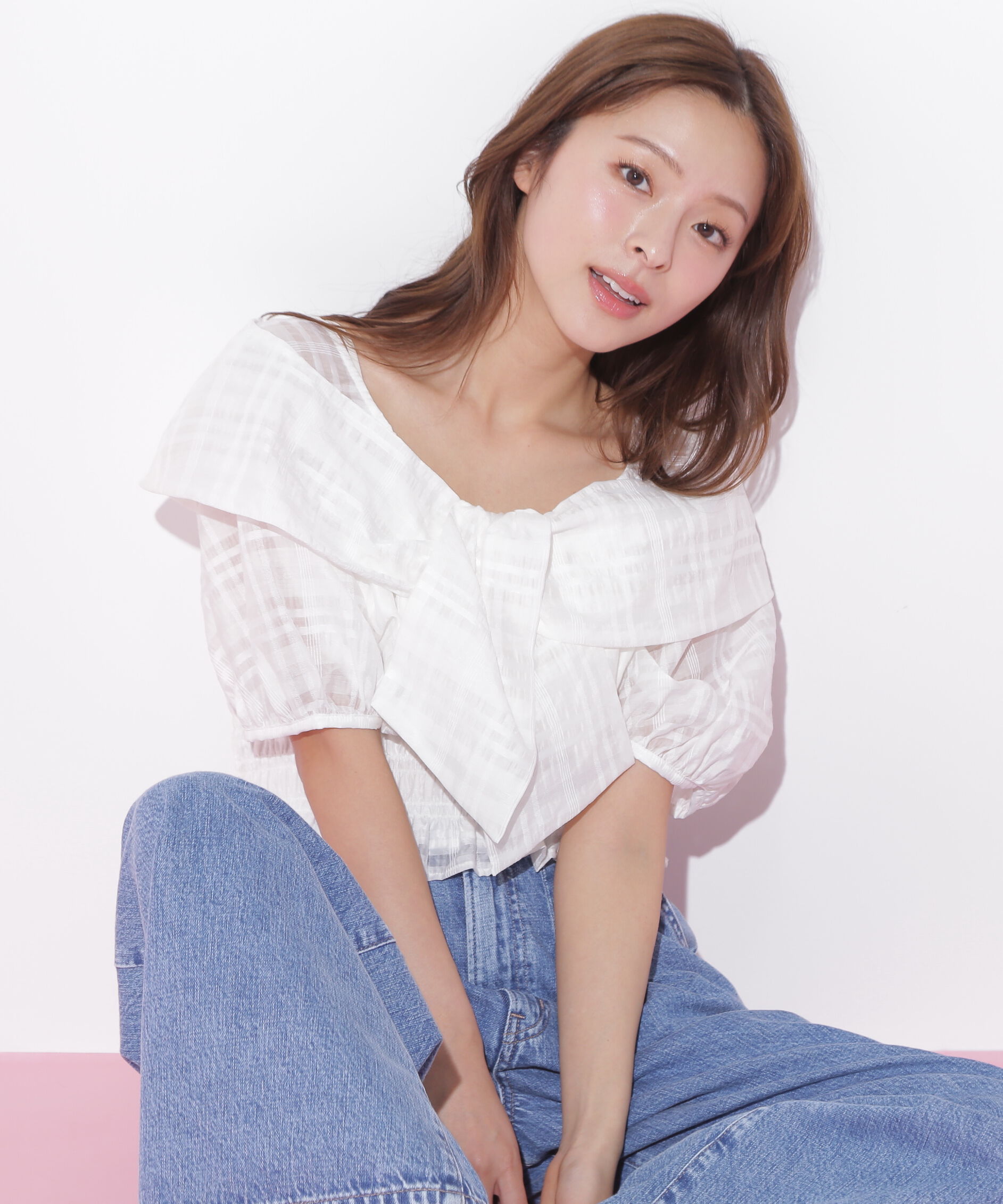  「ビッグリボンブラウス」|シャツ・ブラウス|オフホワイト