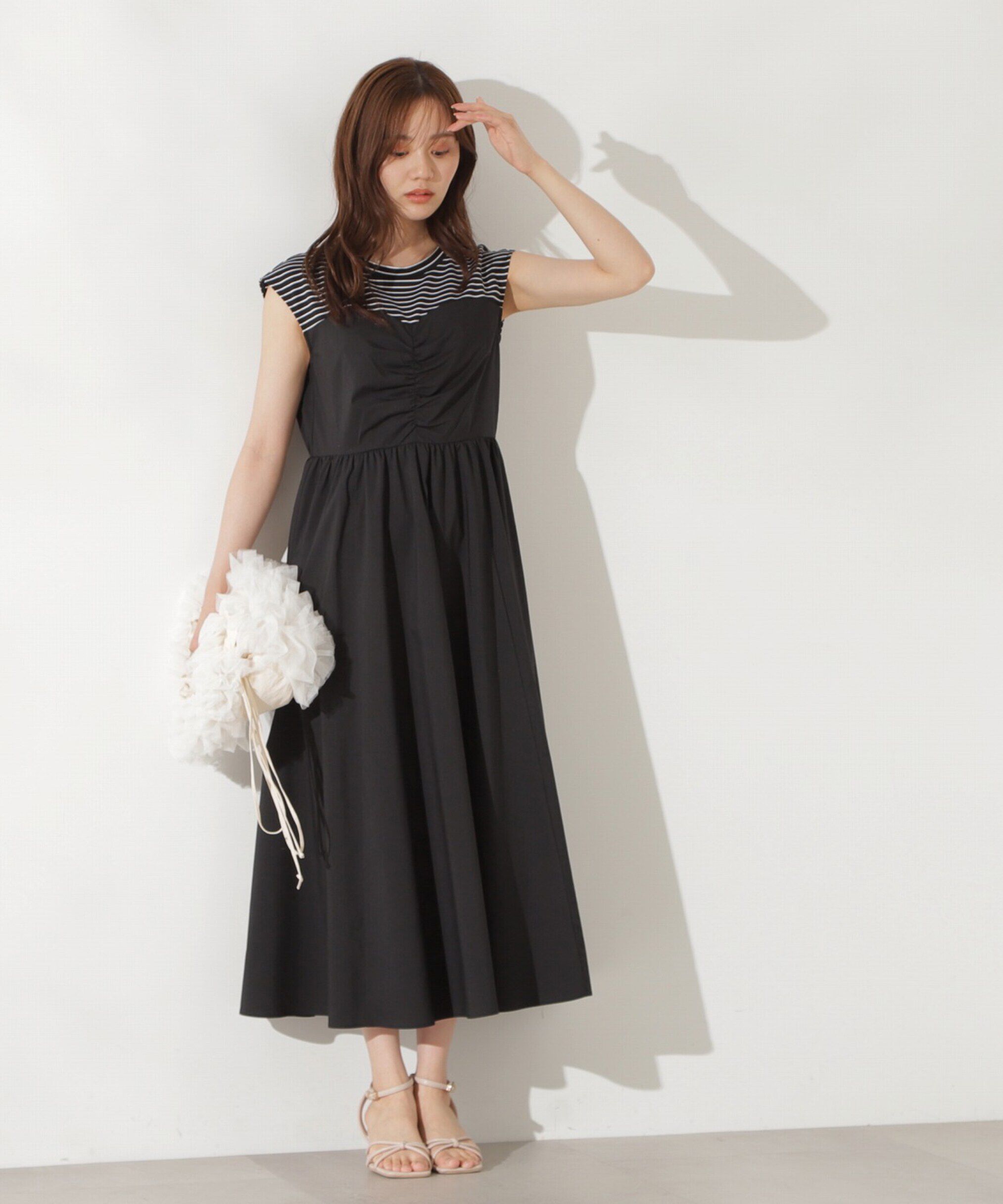 PROPORTION BODY DRESSING「カットドッキングワンピース」|ワンピース|ブラック&times;ブラ