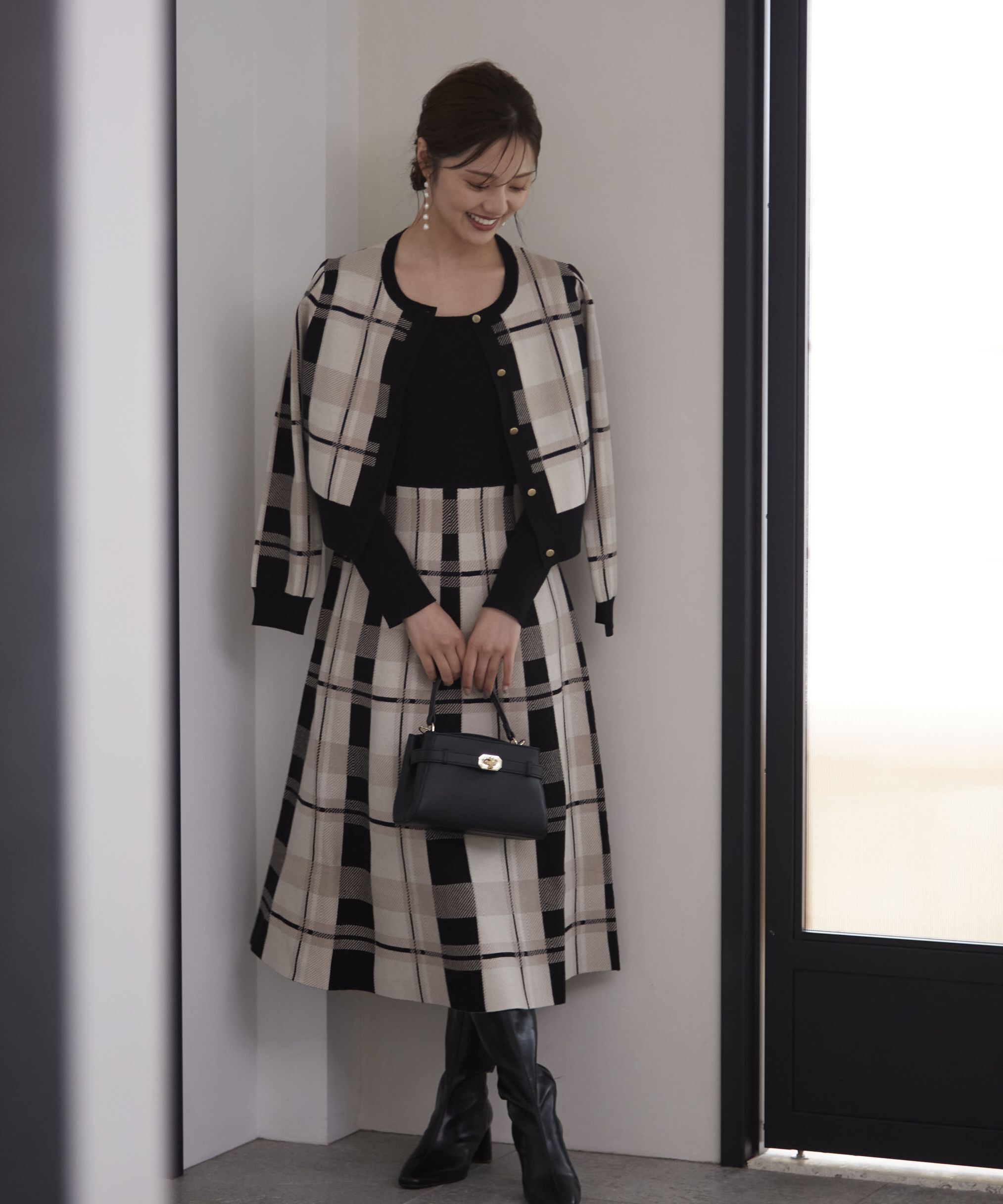 PROPORTION BODY DRESSING「チェックカーディガン」|カーディガン|