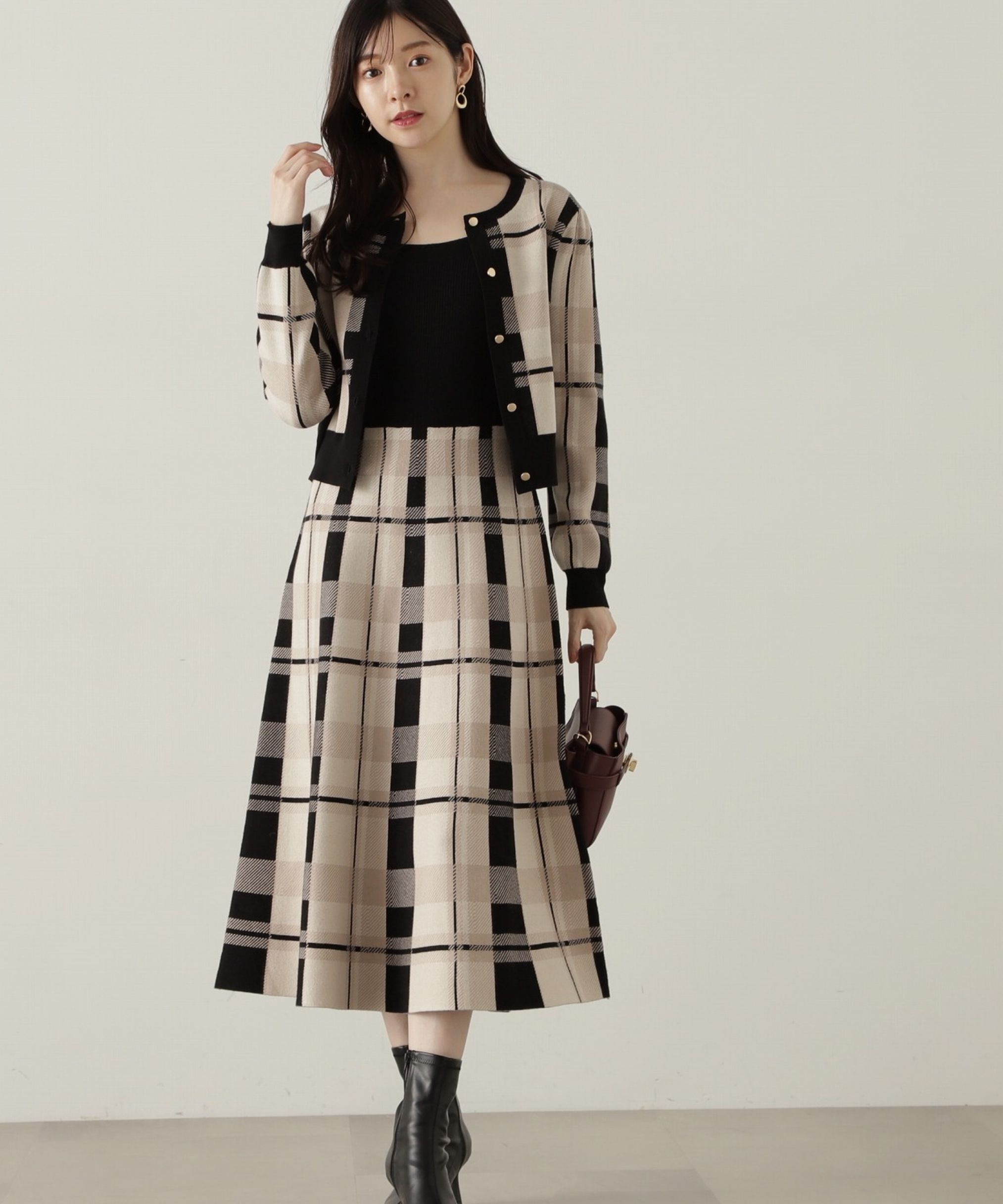 PROPORTION BODY DRESSING「チェックカーディガン」|カーディガン|