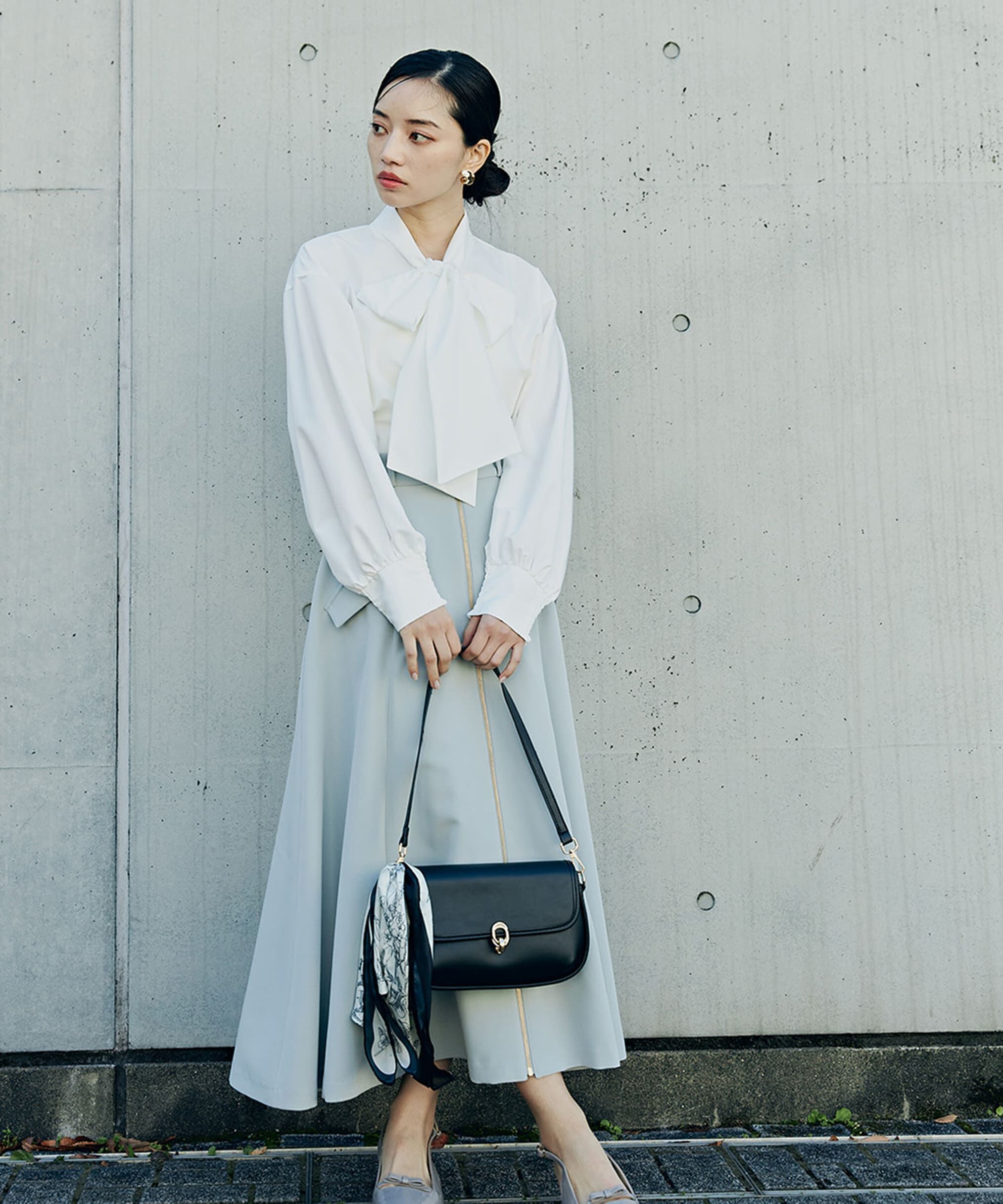 PROPORTION BODY DRESSING「ビッグリボンシャツ」|シャツ・ブラウス|