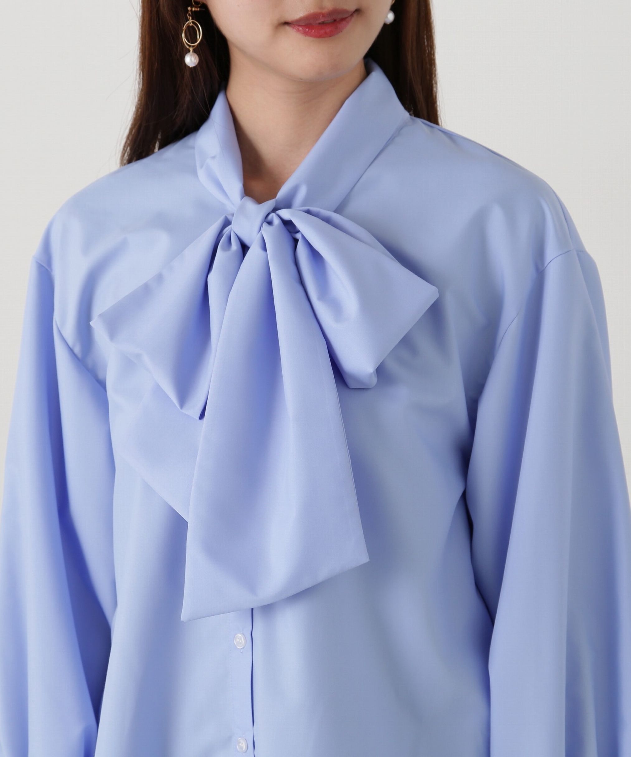 PROPORTION BODY DRESSING「ビッグリボンシャツ」|シャツ・ブラウス|