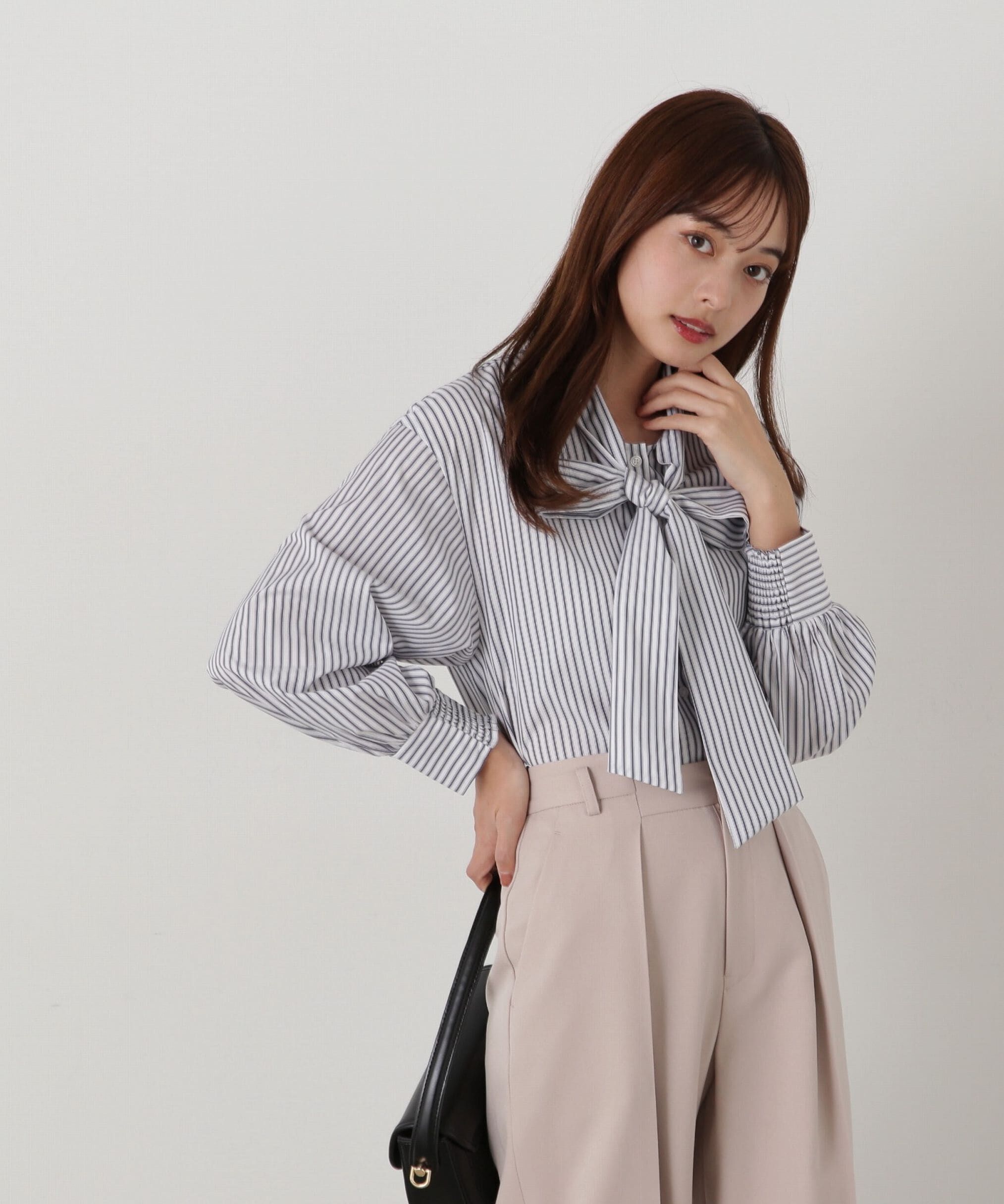 PROPORTION BODY DRESSING「ビッグリボンシャツ」|シャツ・ブラウス|