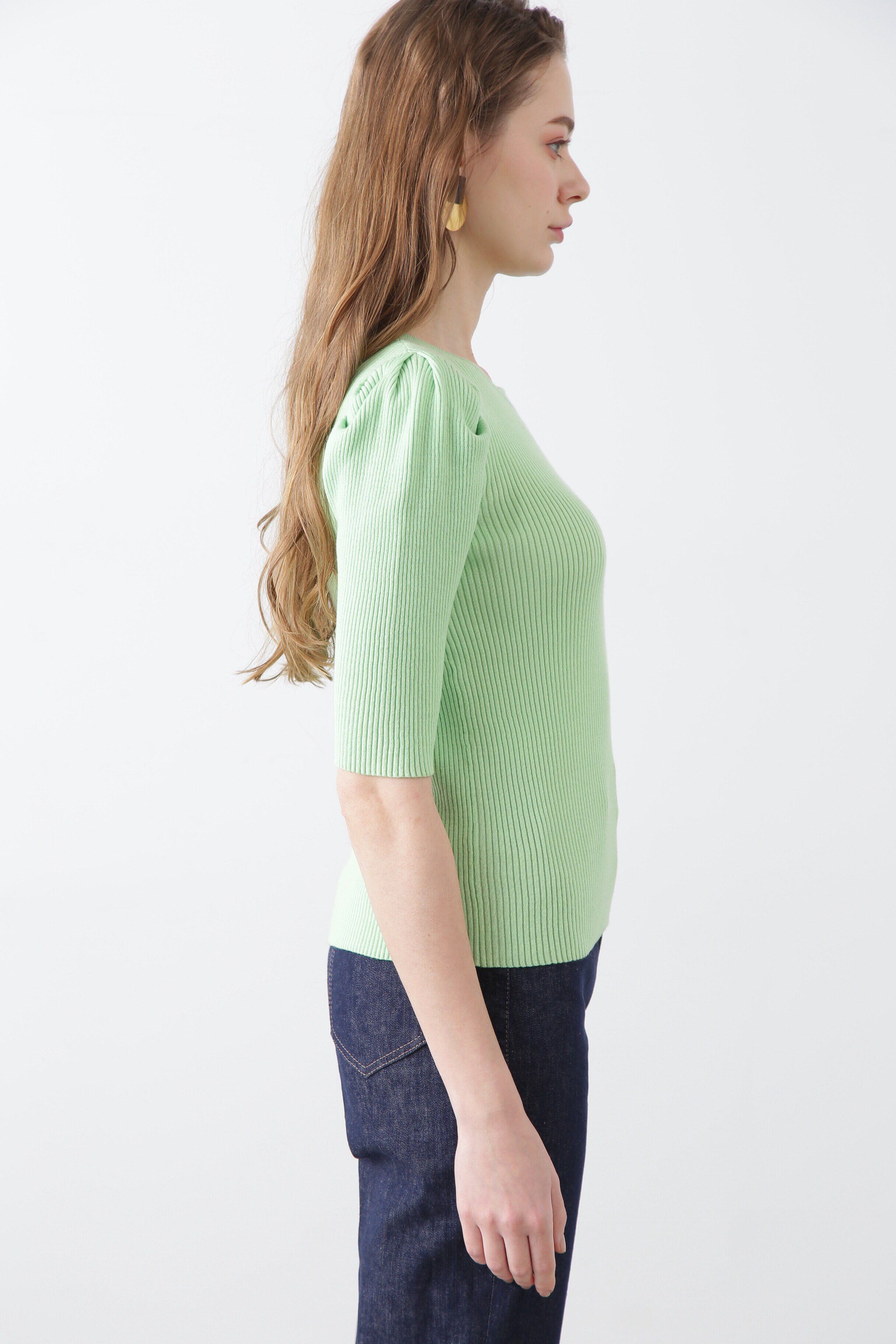  「◆アシンメトリーネックニットトップス」|ニット・セーター|