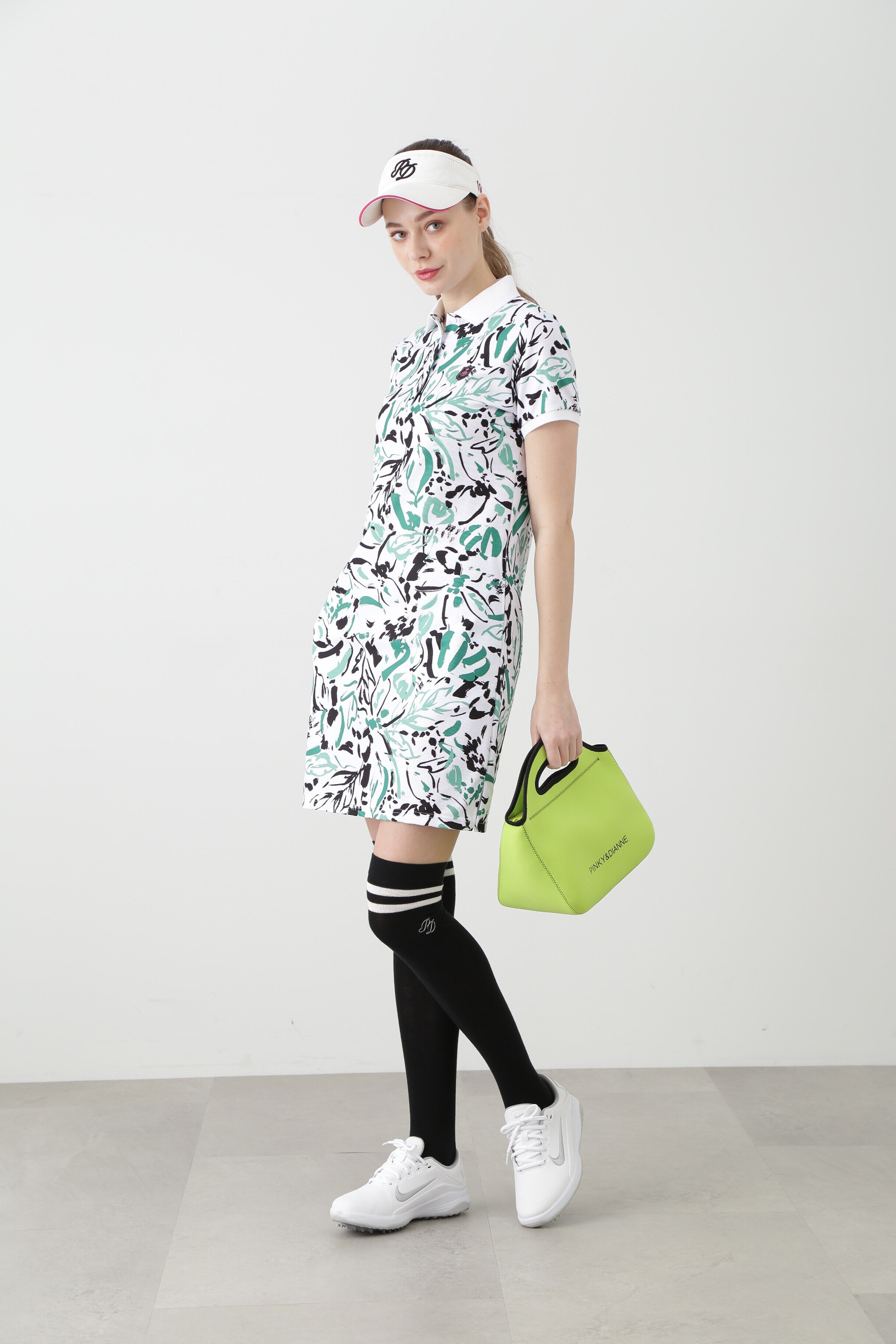  「[PINKY GOLF]オプティカルフラワープリントワンピース」|ワンピース|