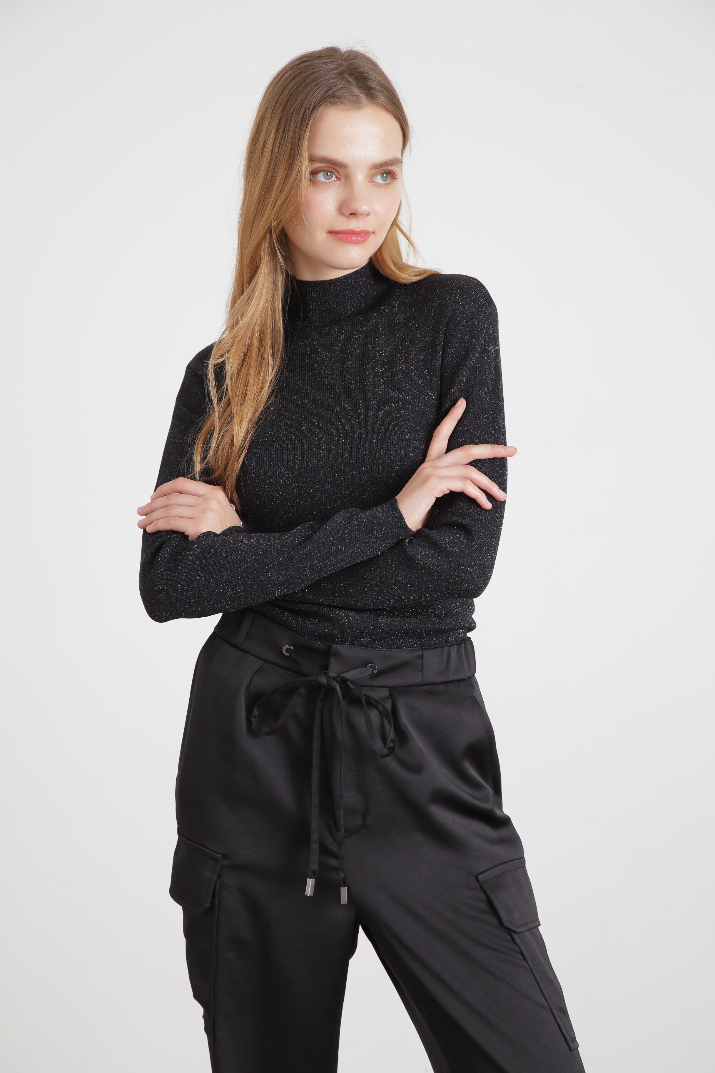  「◆ハイネックラメニットトップス」|ニット・セーター|