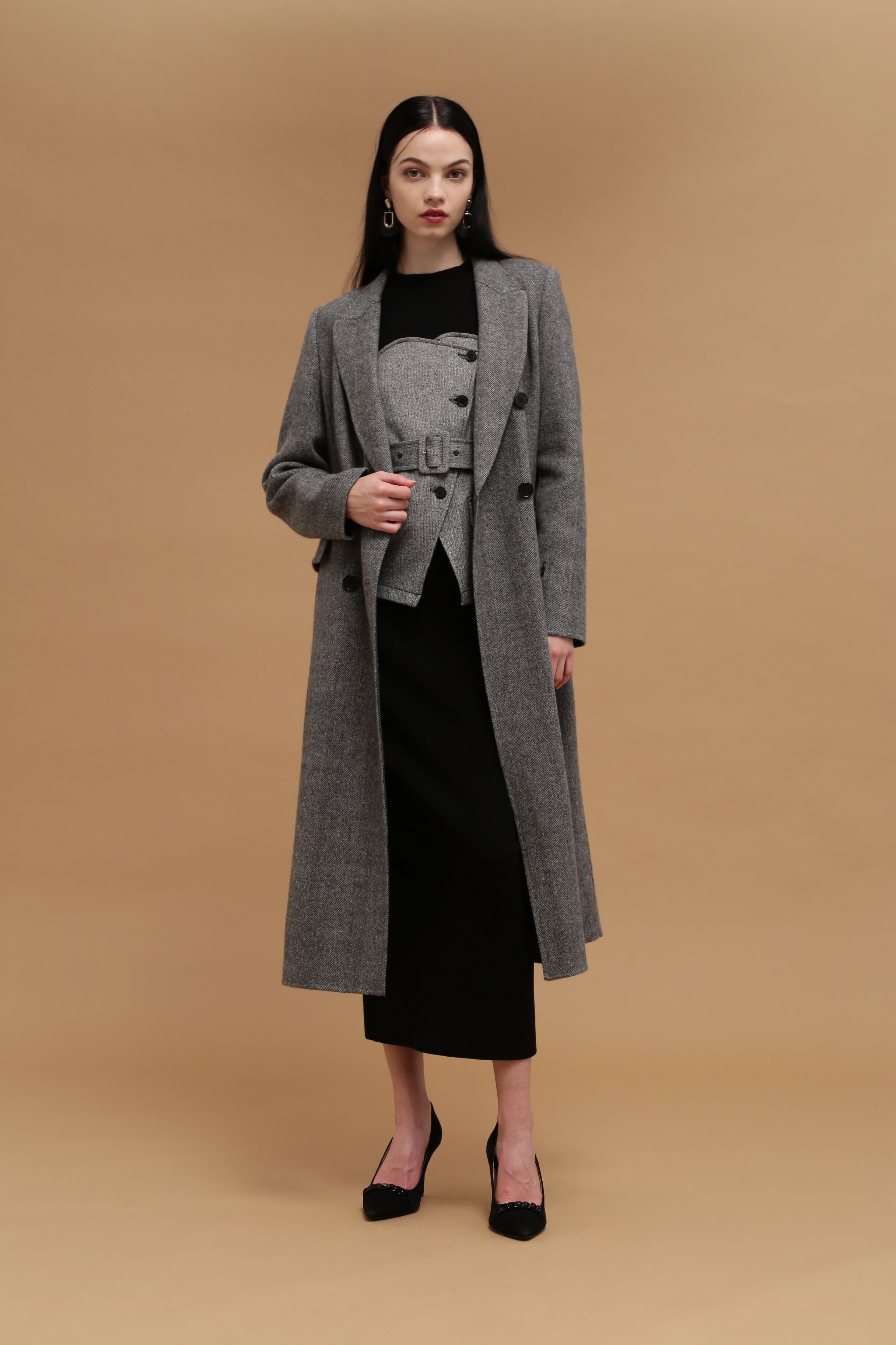  「◆ヘリンボンコンビニットプルオーバー」|ニット・セーター|