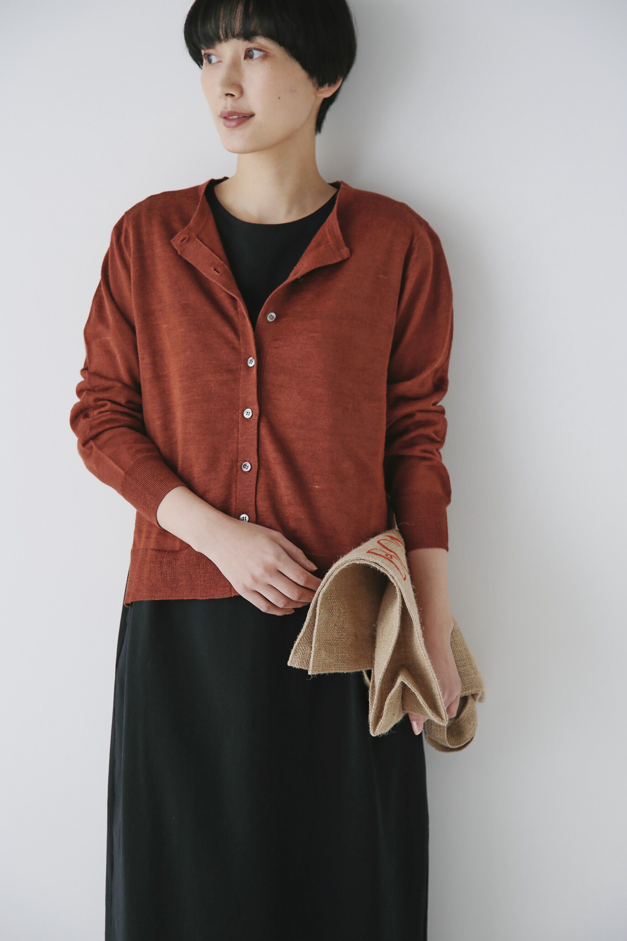  「◆ラミーハイゲージカーディガン」|ニット・セーター|レンガ