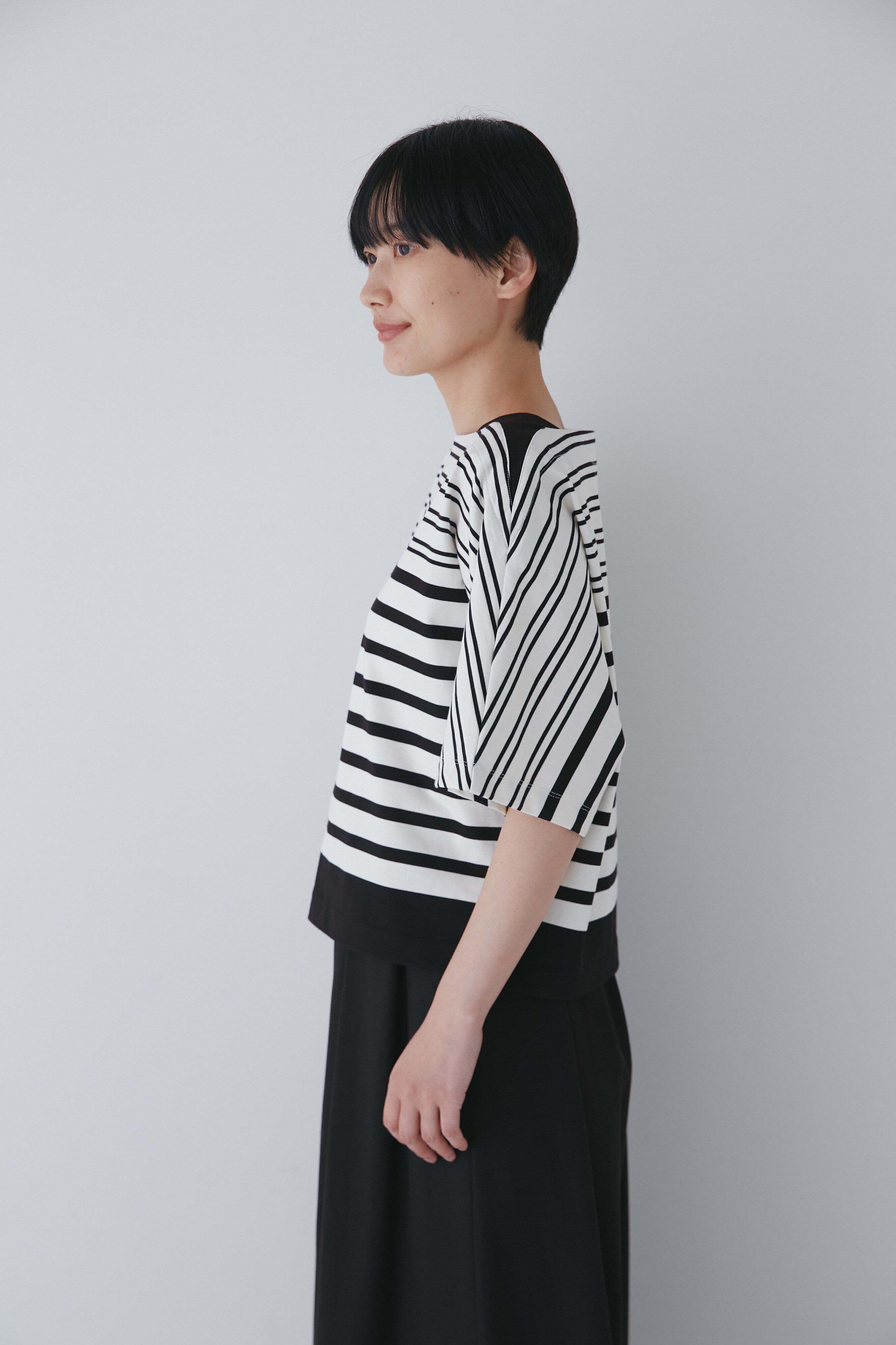  「天竺パネルボーダープルオーバー」|Tシャツ・カットソー|