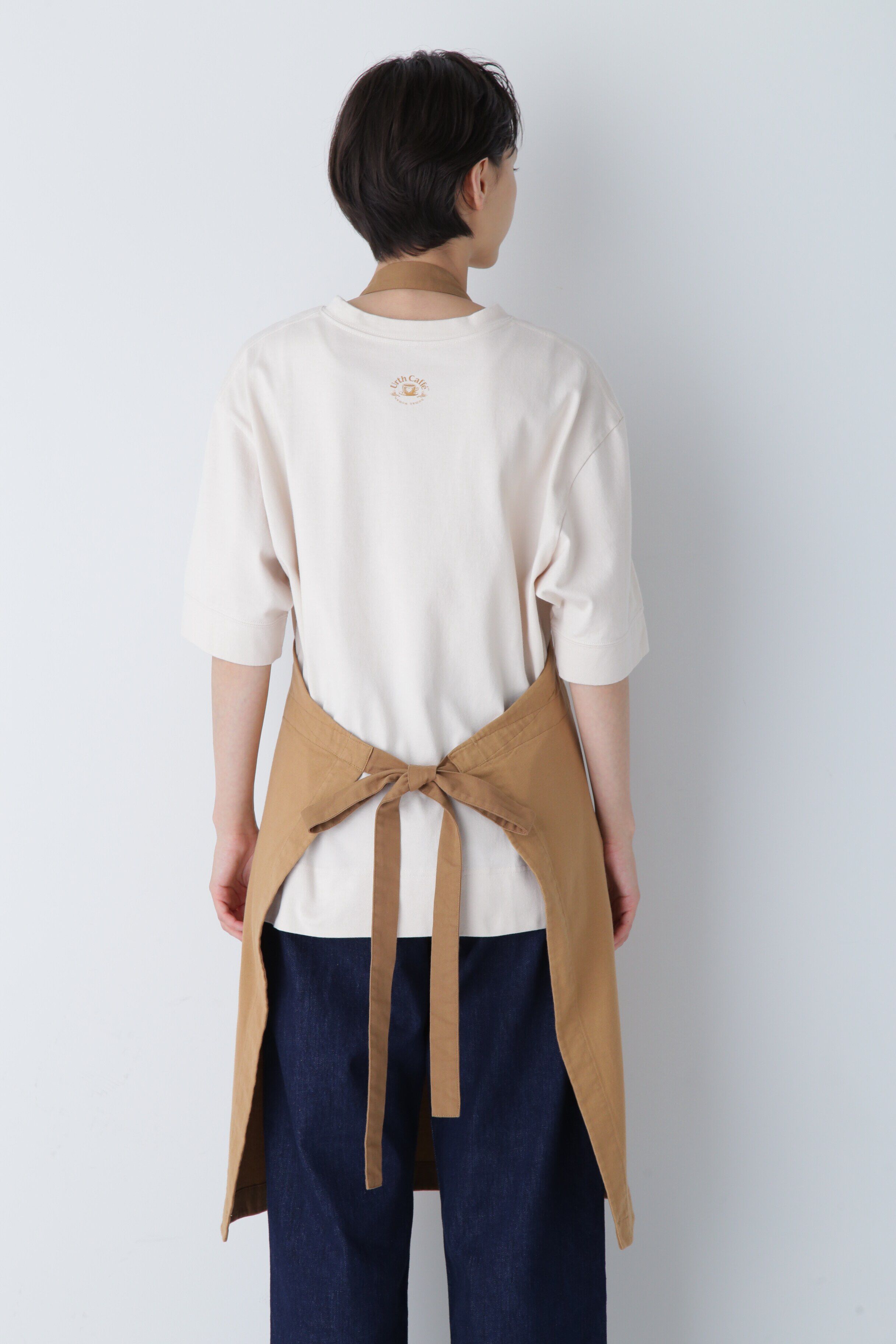  「コーヒー染め・３０／２度詰天竺エプロン」|その他|