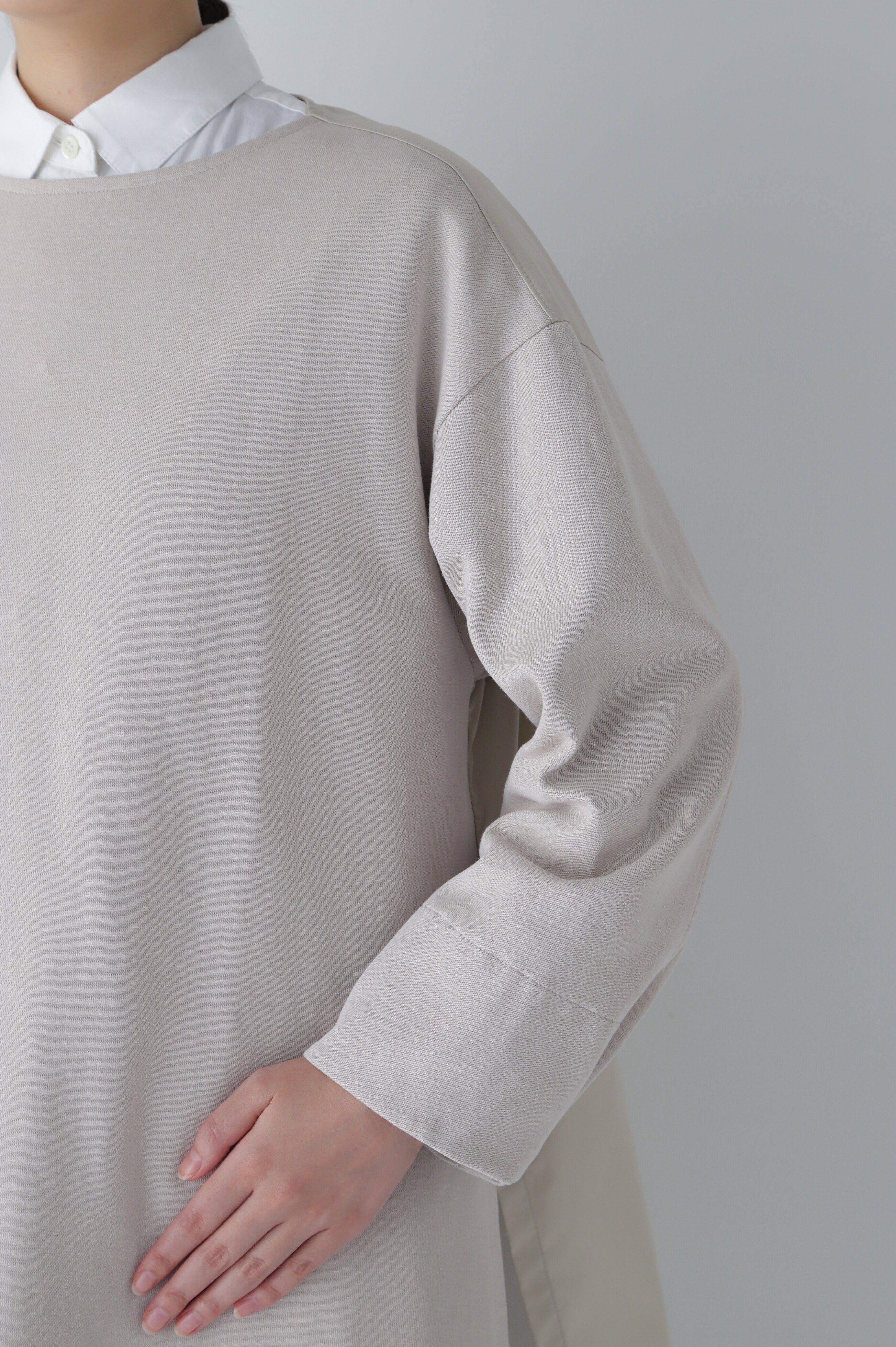  「◆布帛コンビダンボールニット」|Tシャツ・カットソー|