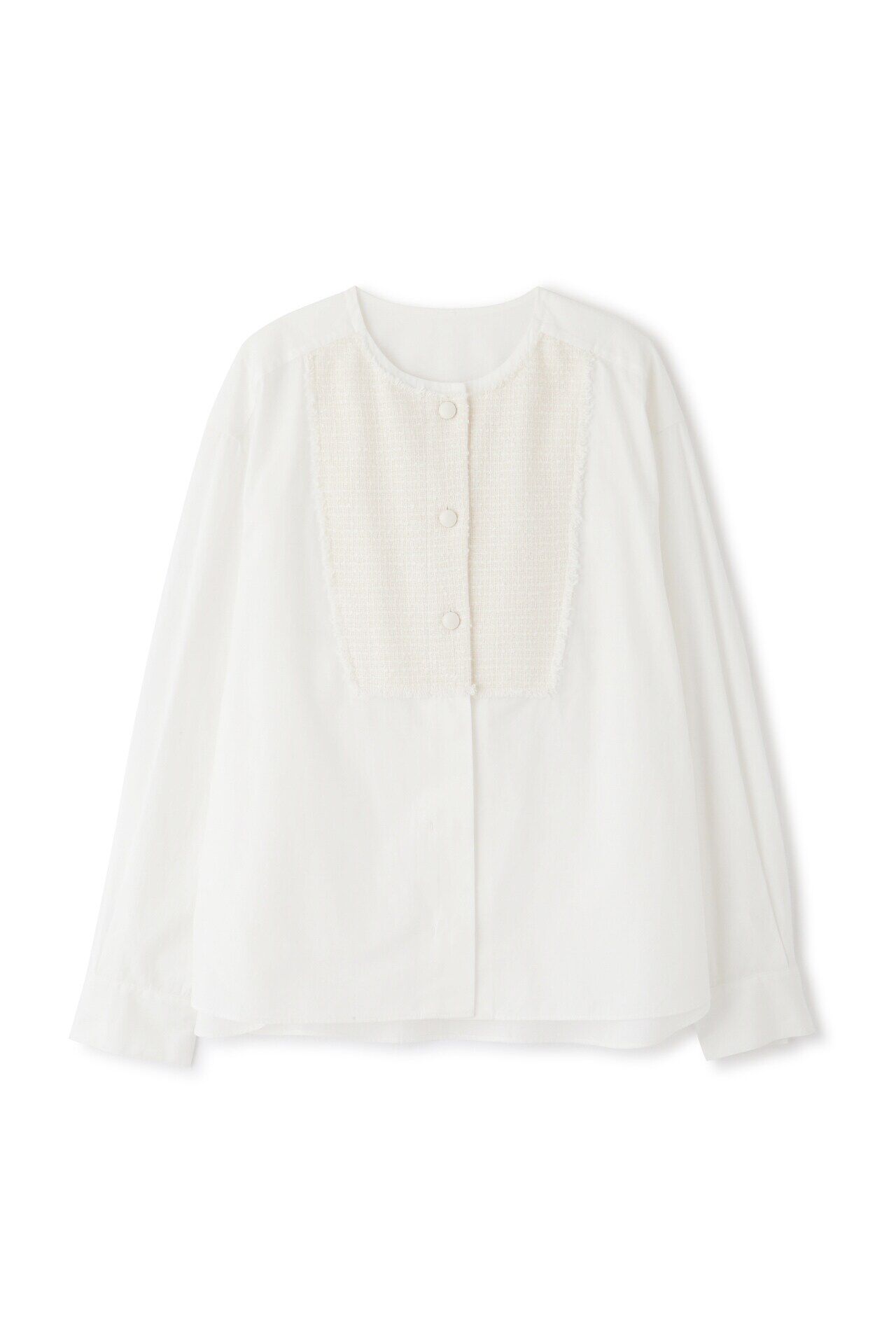  「ツイードドッキングブラウス」|シャツ・ブラウス|