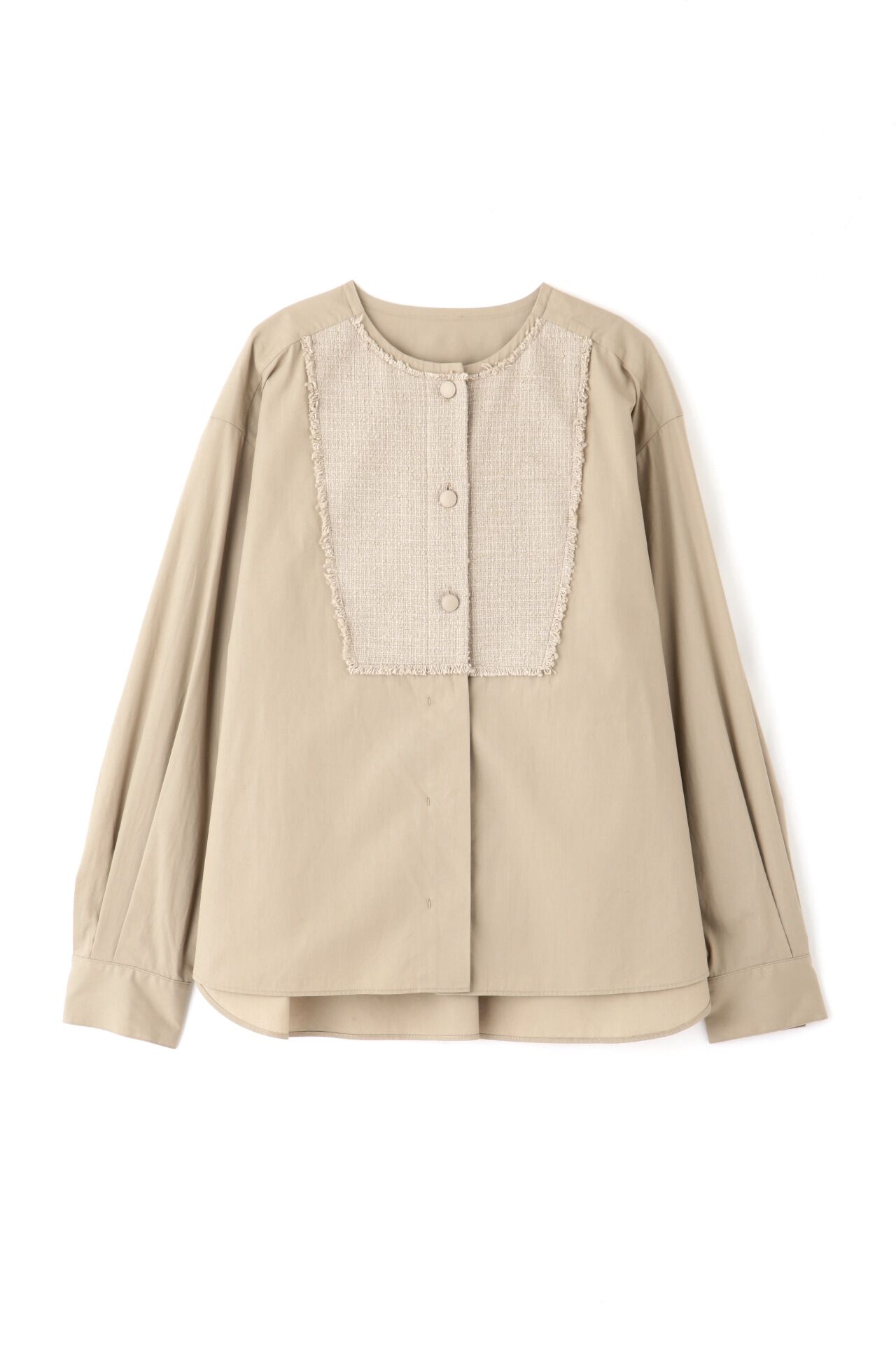  「ツイードドッキングブラウス」|シャツ・ブラウス|