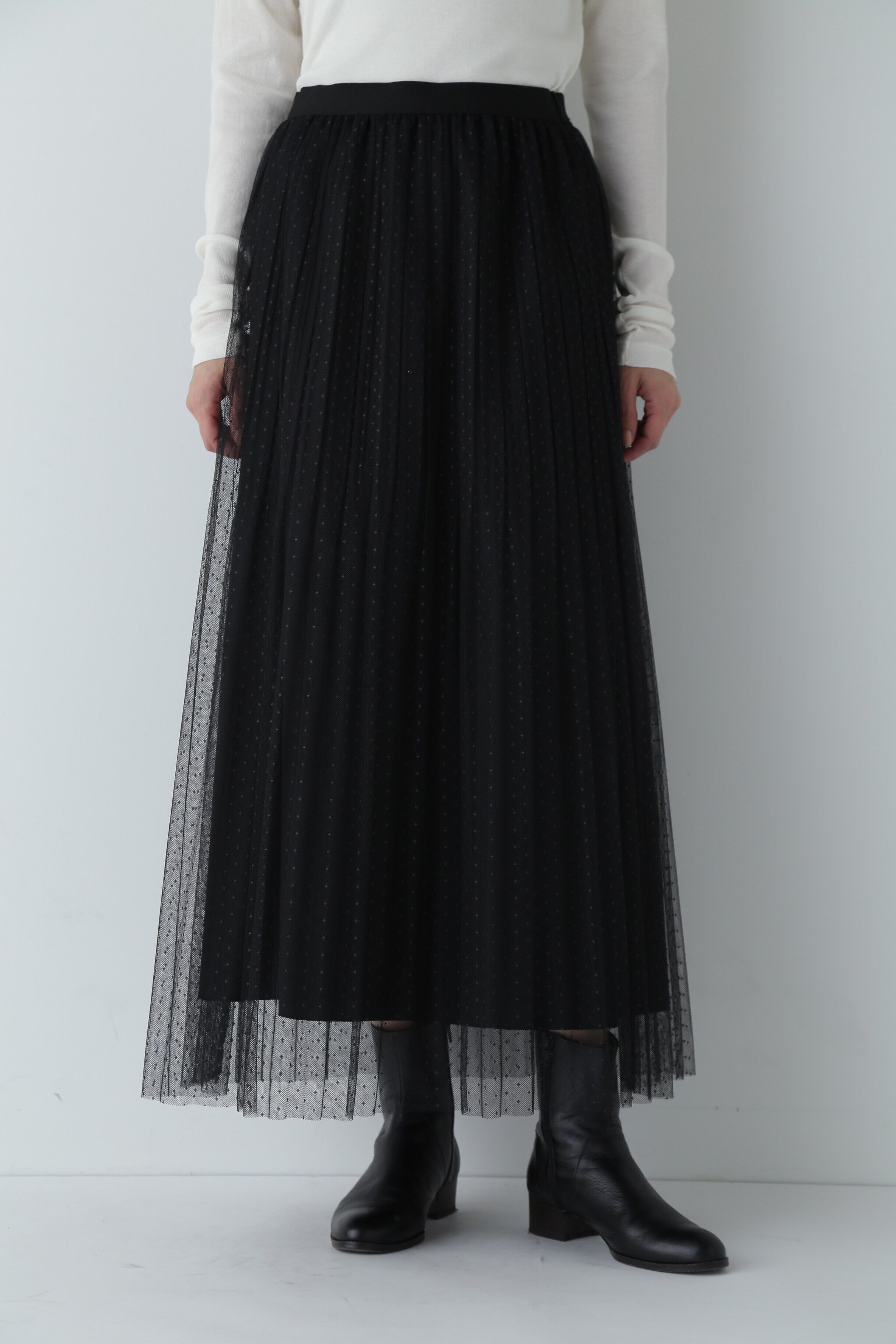  「スクエアドットチュールスカート」|スカート|