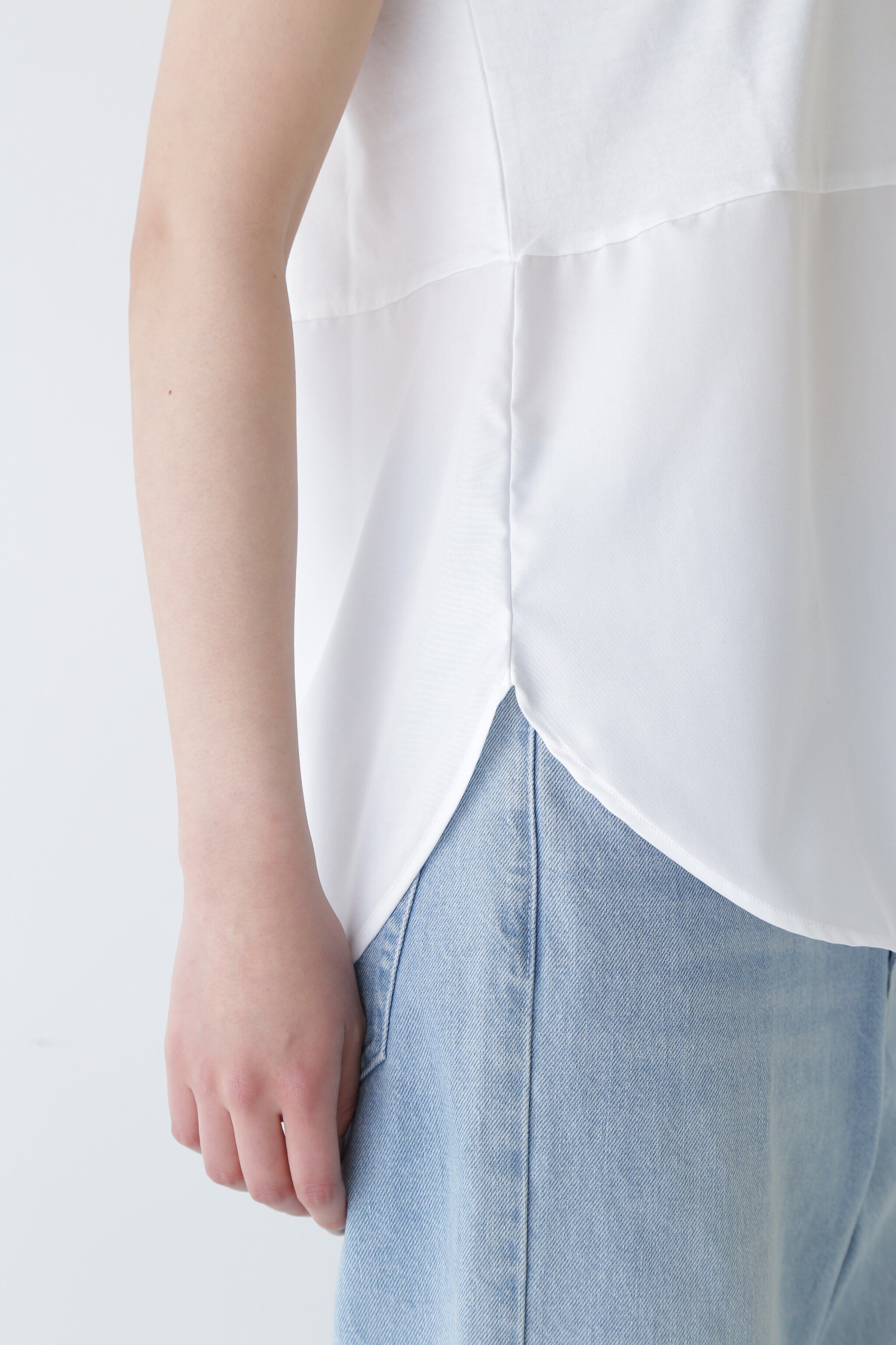  「布帛ドッキングタンクトップ」|Tシャツ・カットソー|