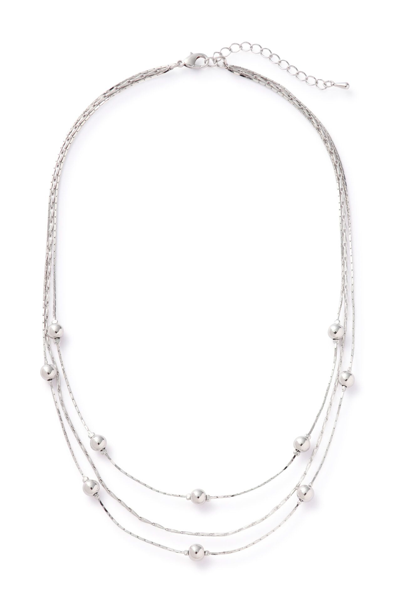  「３連ボールネックレス」|ネックレス|