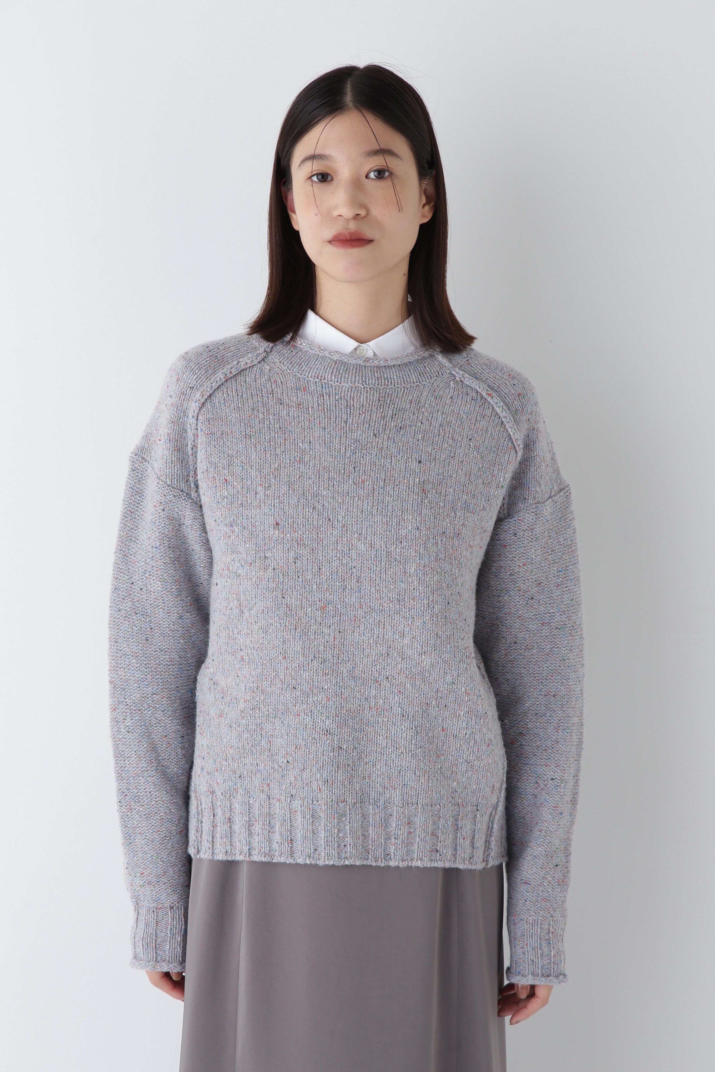  「◆ウールミックスハイネックニットプルオーバー」|ニット・セーター|