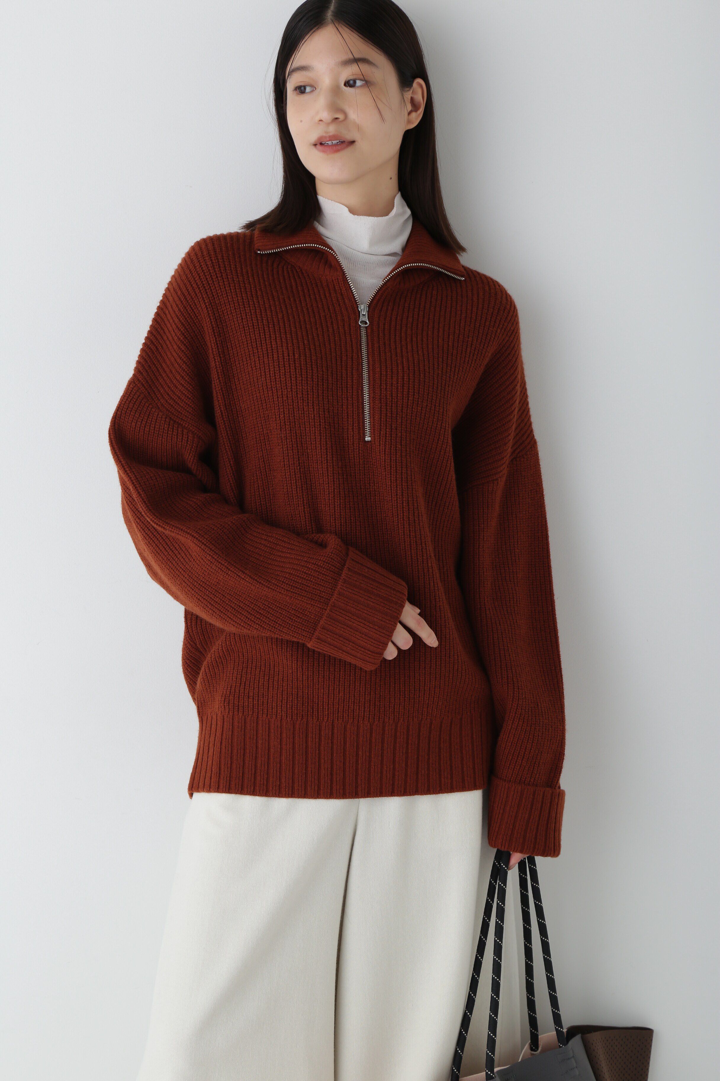  「◆ウールミックス片畦プルオーバー」|ニット・セーター|
