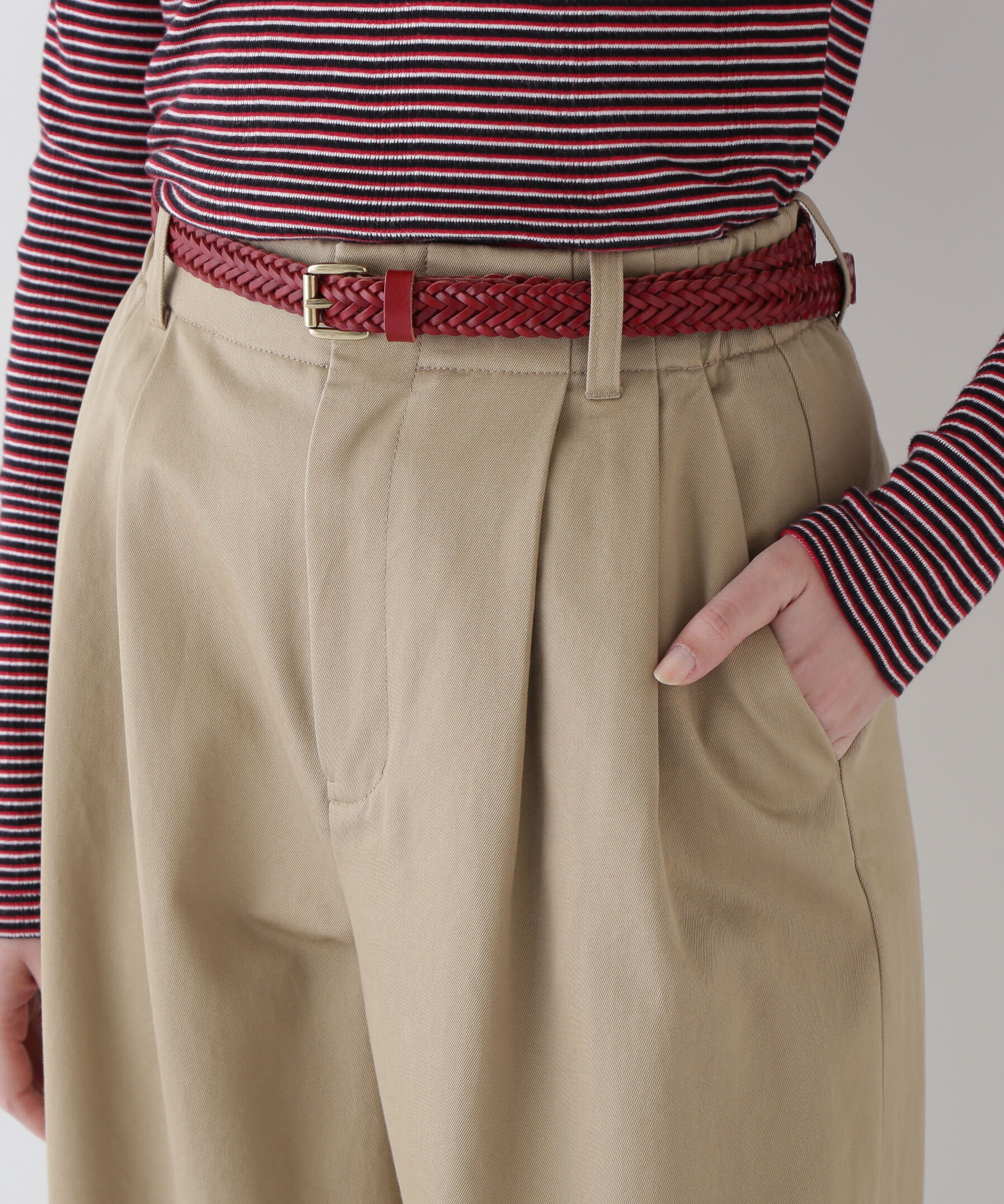  「メッシュベルト」|ベルト|レッド