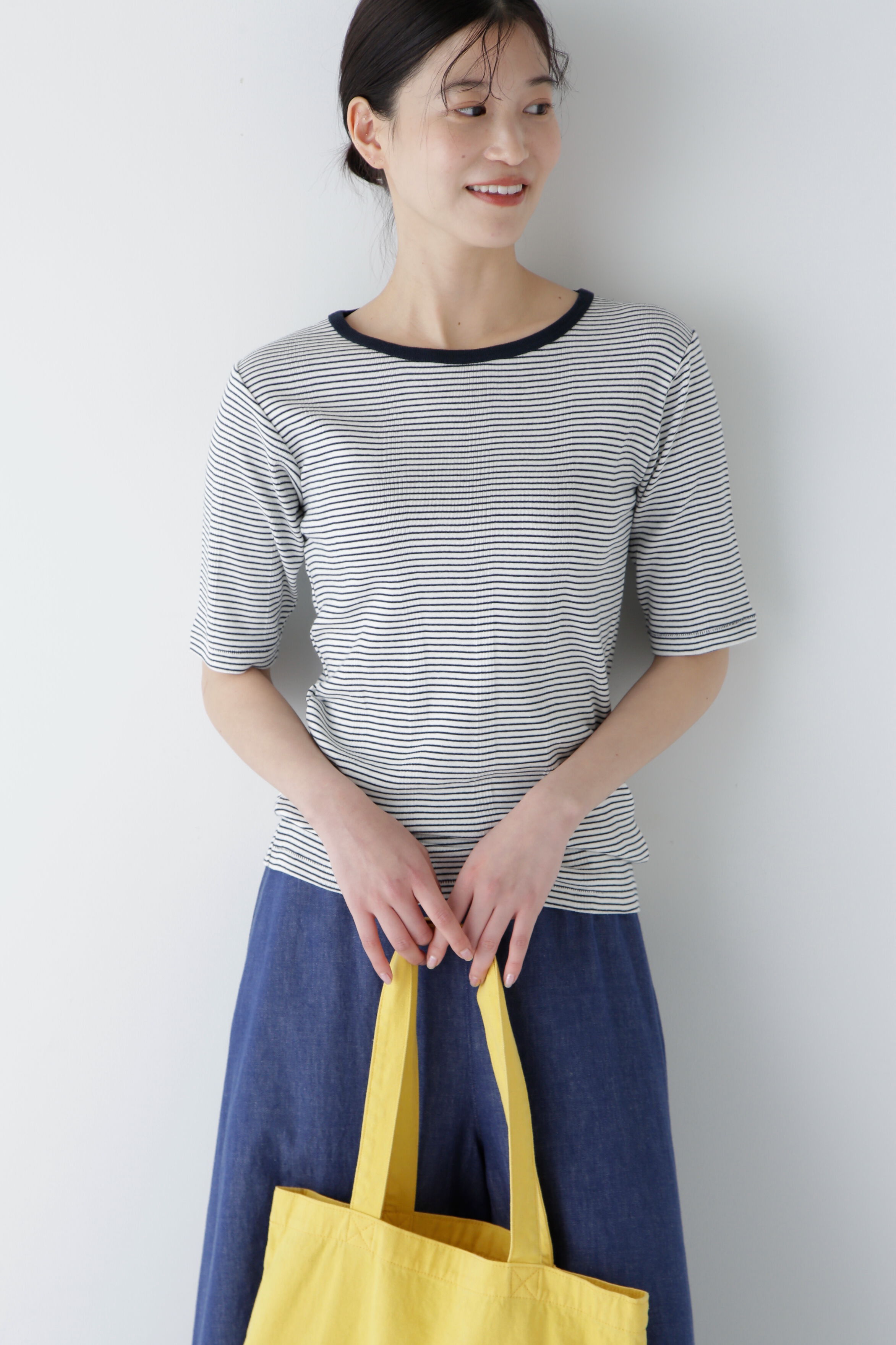  「◆リブクルーＴシャツ」|Tシャツ・カットソー|ブラックBD3