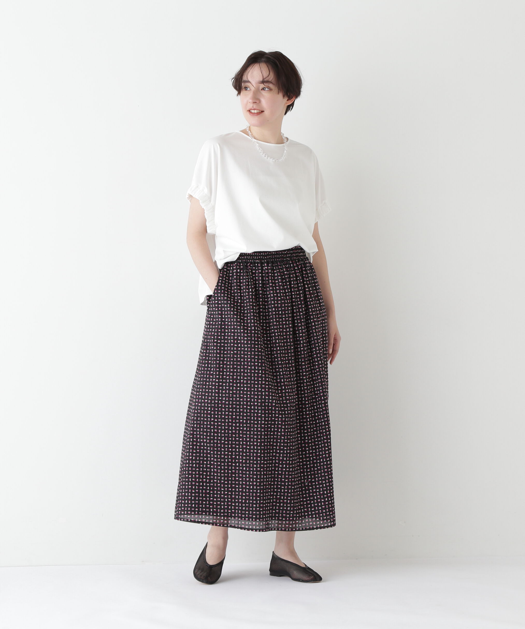  「◆プリントギャザーフレアースカート」|スカート|