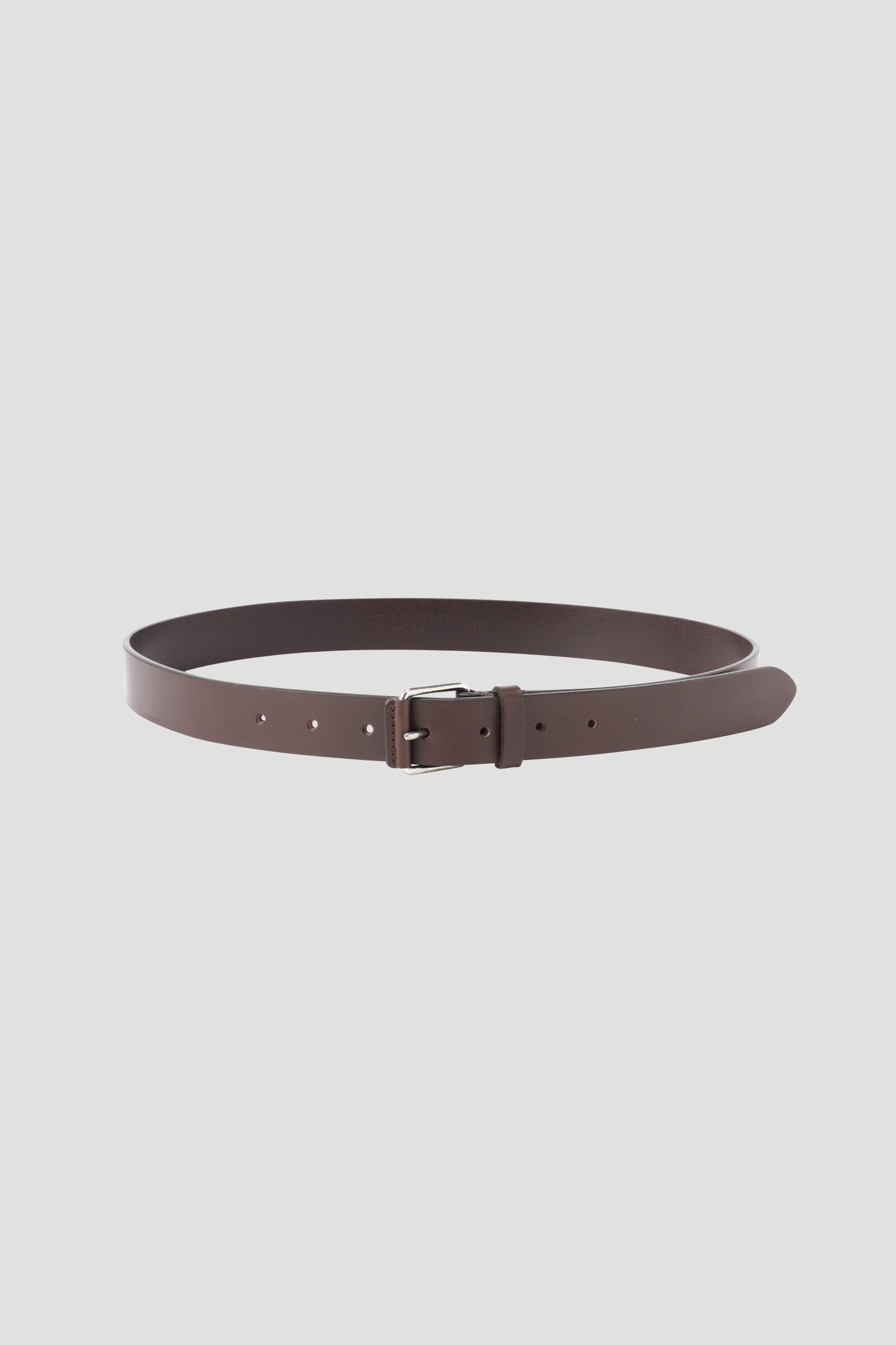 MARGARET HOWELL「LEATHER ROLLER BUCKLE BELT」|ベルト|BROWN