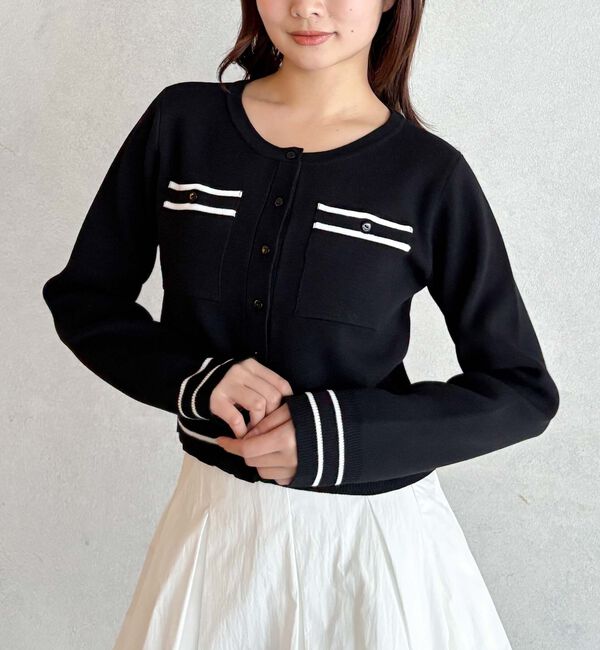 archives「ミラノリブラインニットカーディガン」|カーディガン|BLACK