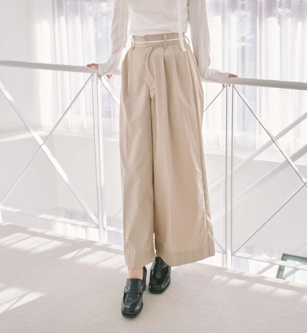 archives「ワイドタックチノパンツ」|チノ|BEIGE