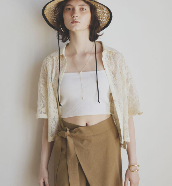 Doux archives「コードレースクロップドシャツ」|シャツ・ブラウス|
