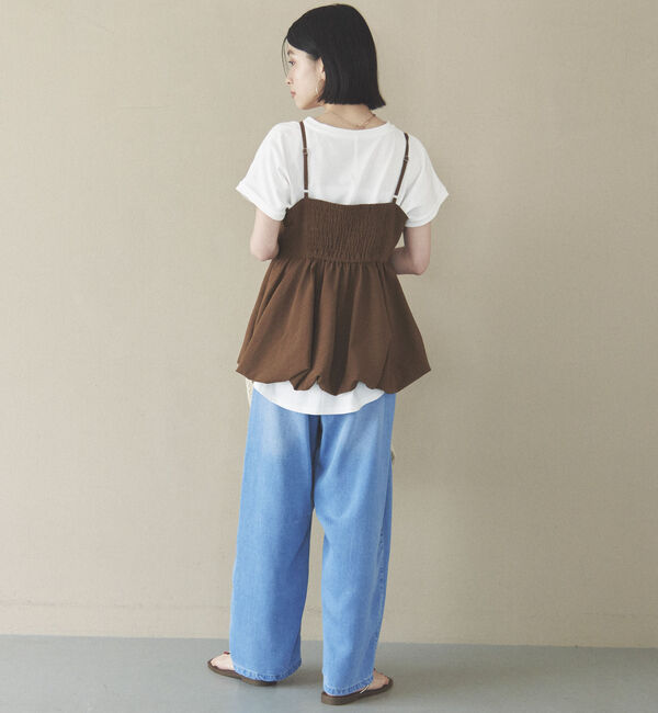 Doux archives「&rsquo;ソフトデニムワイドタックパンツ&rsquo;」|チノ|