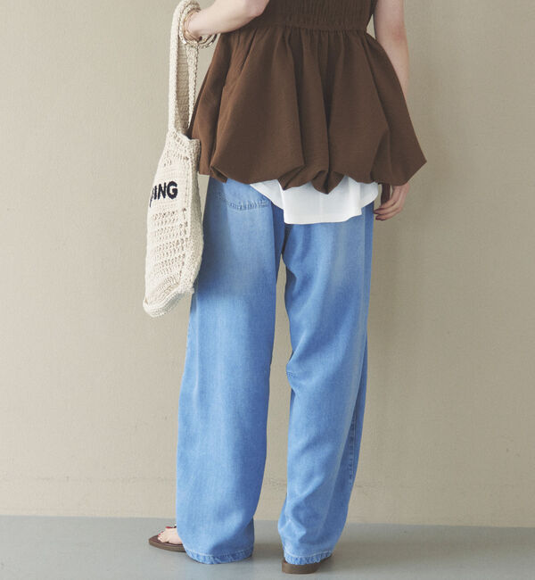 Doux archives「&rsquo;ソフトデニムワイドタックパンツ&rsquo;」|チノ|