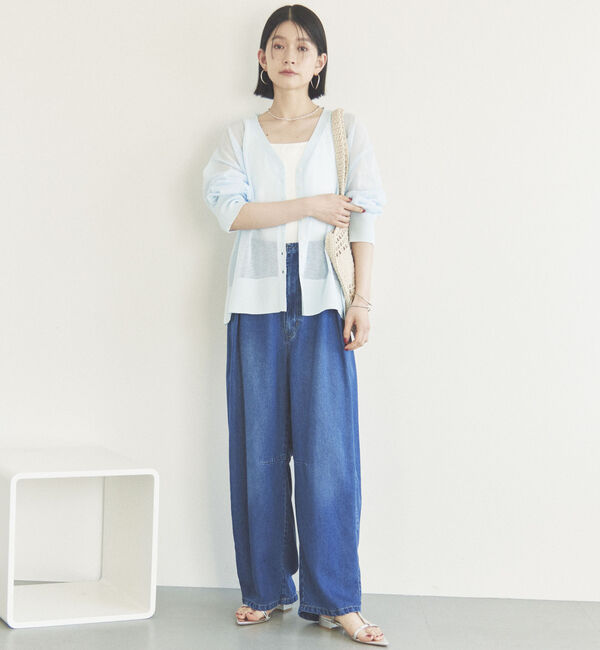 Doux archives「&rsquo;ソフトデニムワイドタックパンツ&rsquo;」|チノ|