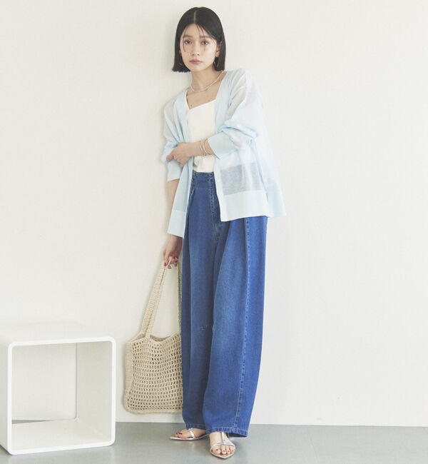 Doux archives「&rsquo;ソフトデニムワイドタックパンツ&rsquo;」|チノ|