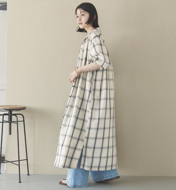 Doux archives「チェックシャツワンピース」|ワンピース|