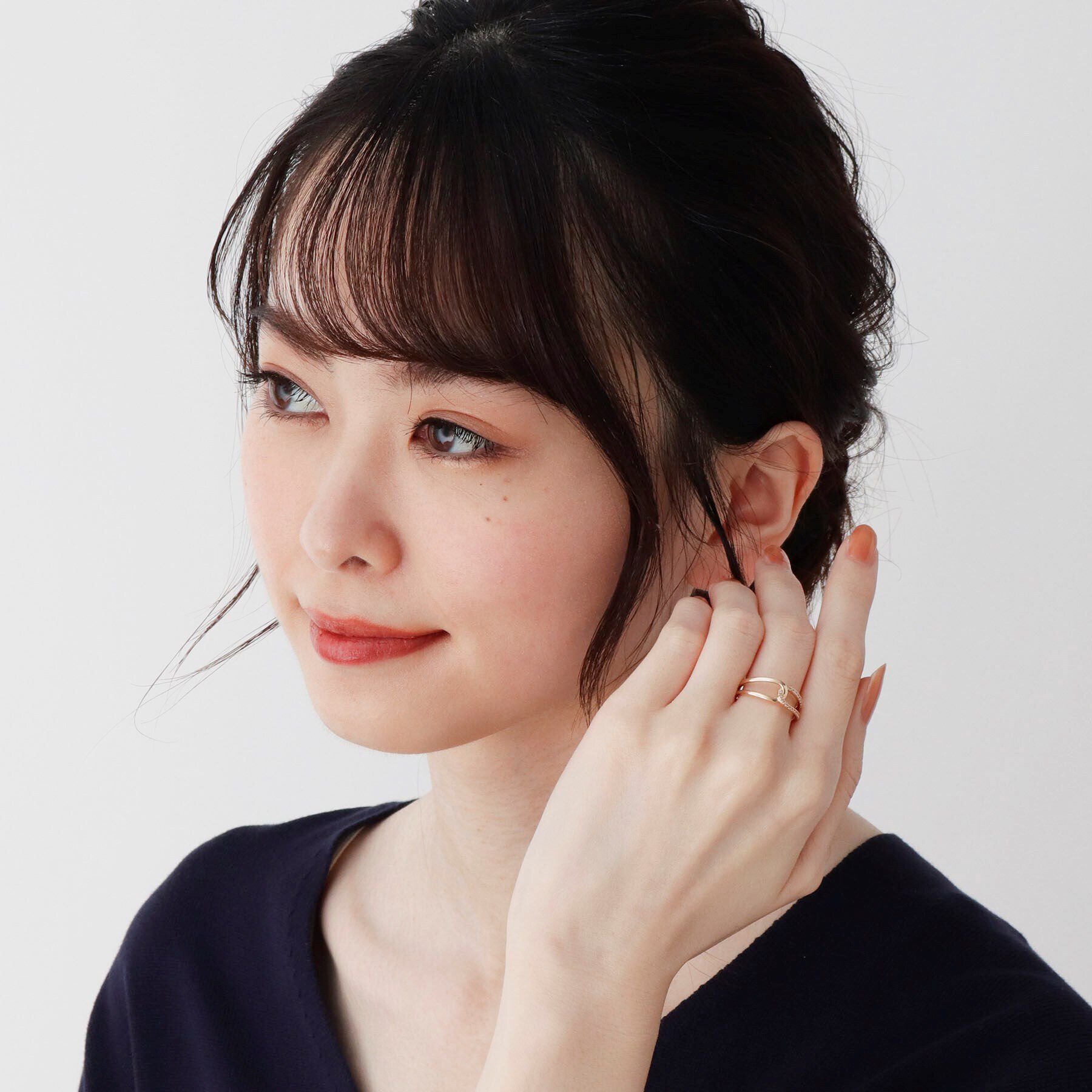 COCOSHNIK「K10ダイヤモンド ノットリング」|リング|