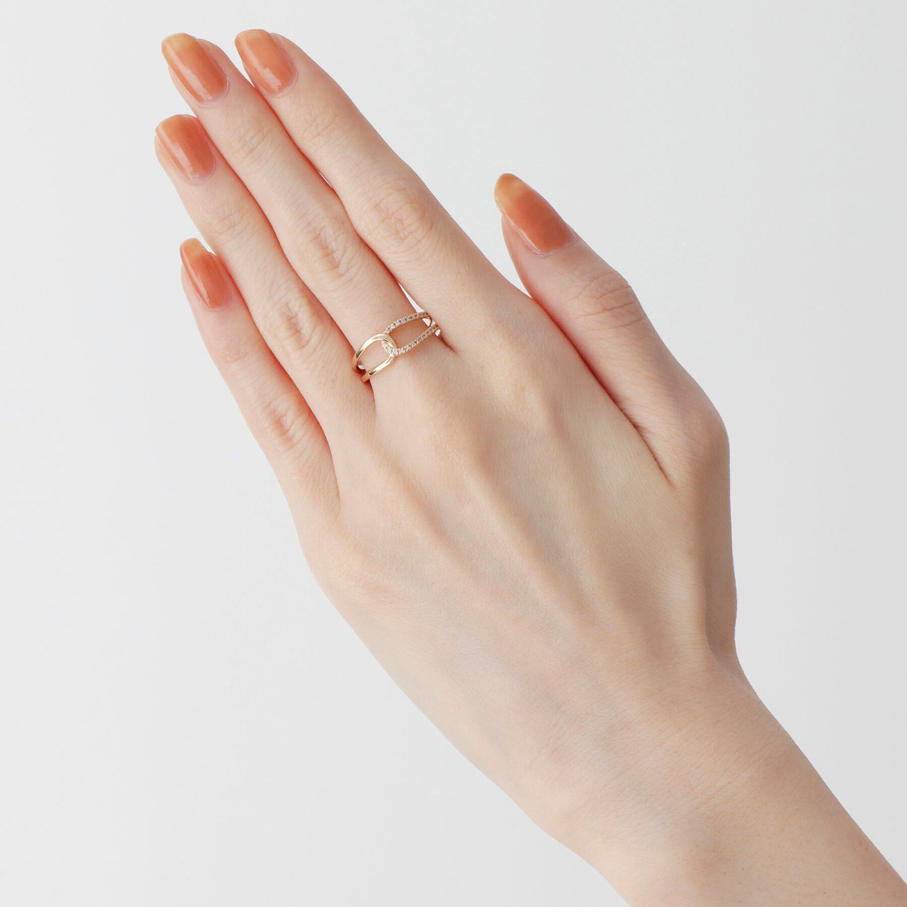 COCOSHNIK「K10ダイヤモンド ノットリング」|リング|