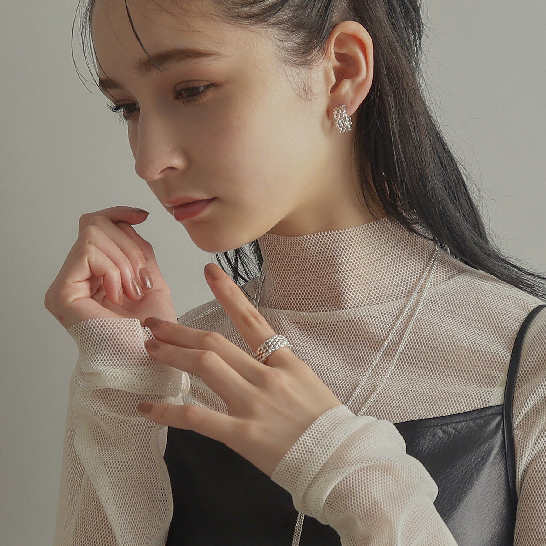 COCOSHNIK ONKITSCH「シルバー マーキスメッシュリング」|リング|