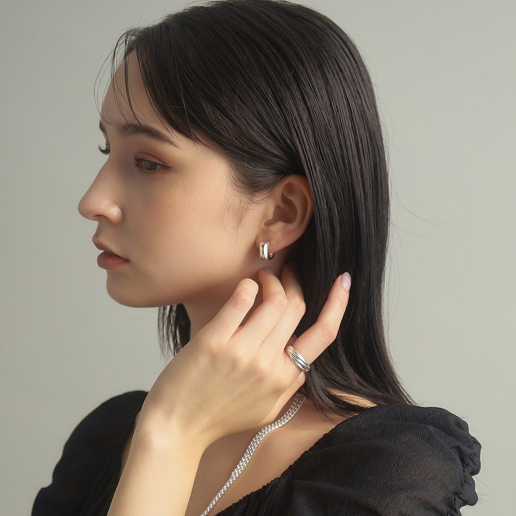 COCOSHNIK ONKITSCH「シルバー バンドリング 8レイヤーズ」|リング|