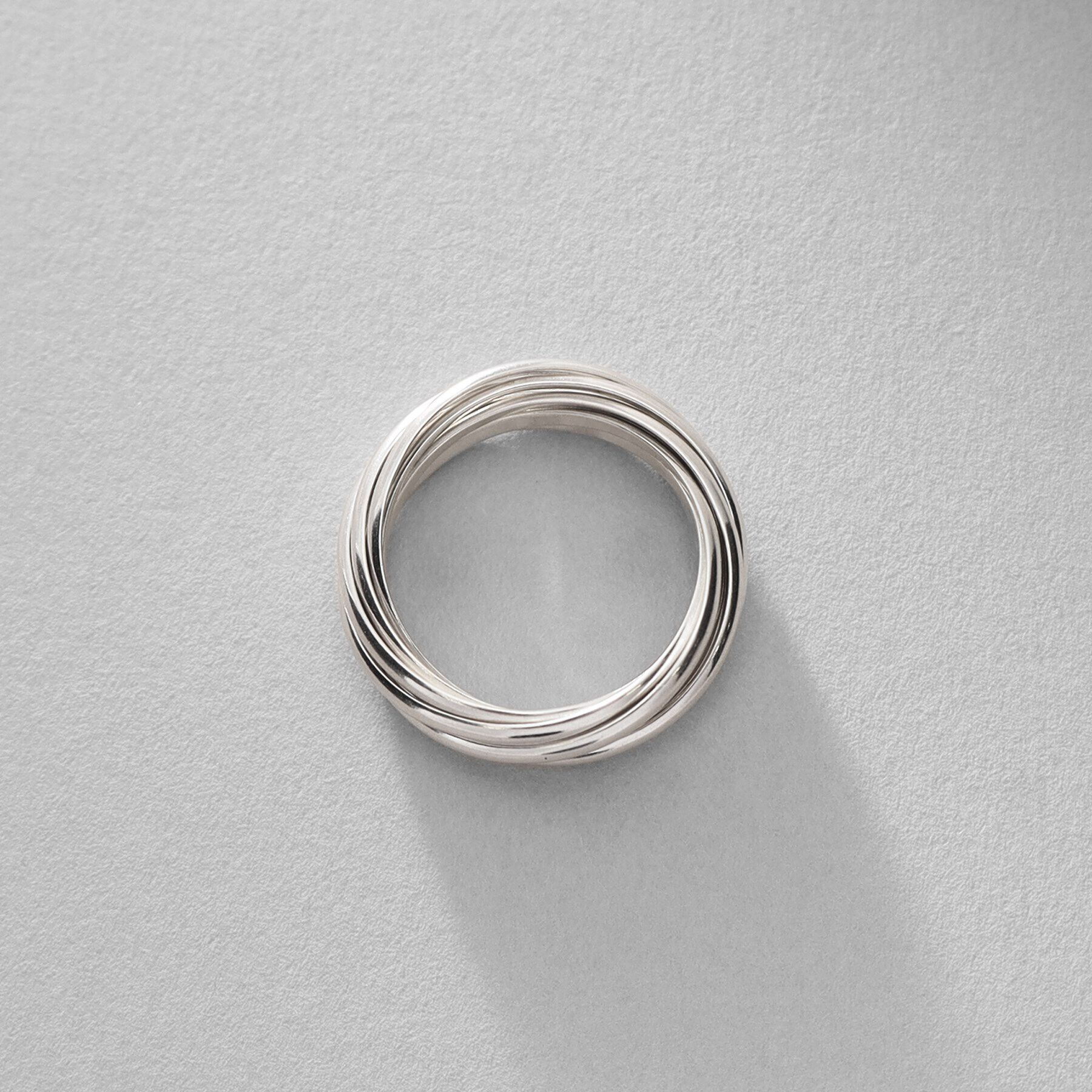 COCOSHNIK ONKITSCH「シルバー バンドリング 8レイヤーズ」|リング|