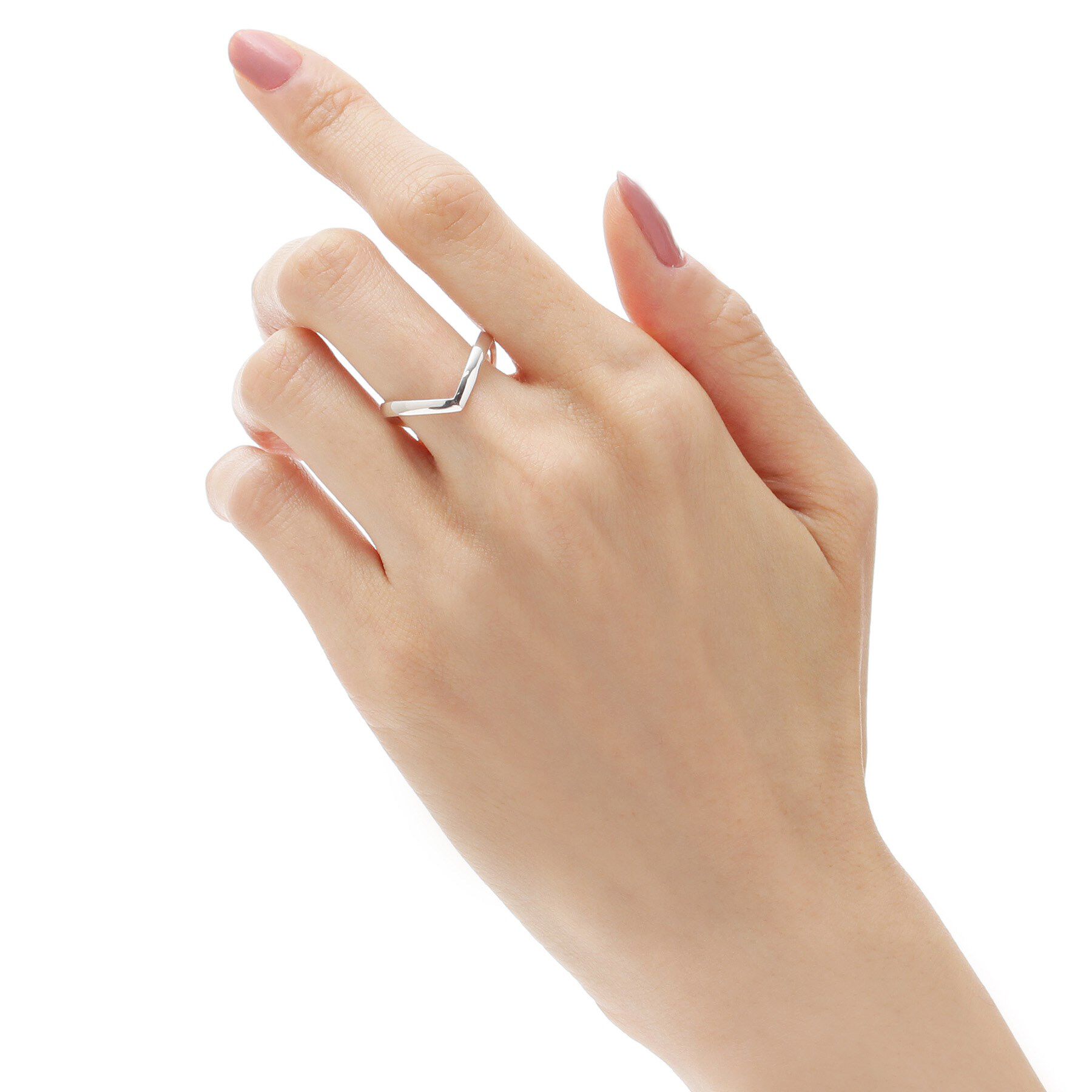 COCOSHNIK「シルバー 4面V字 リング」|リング|