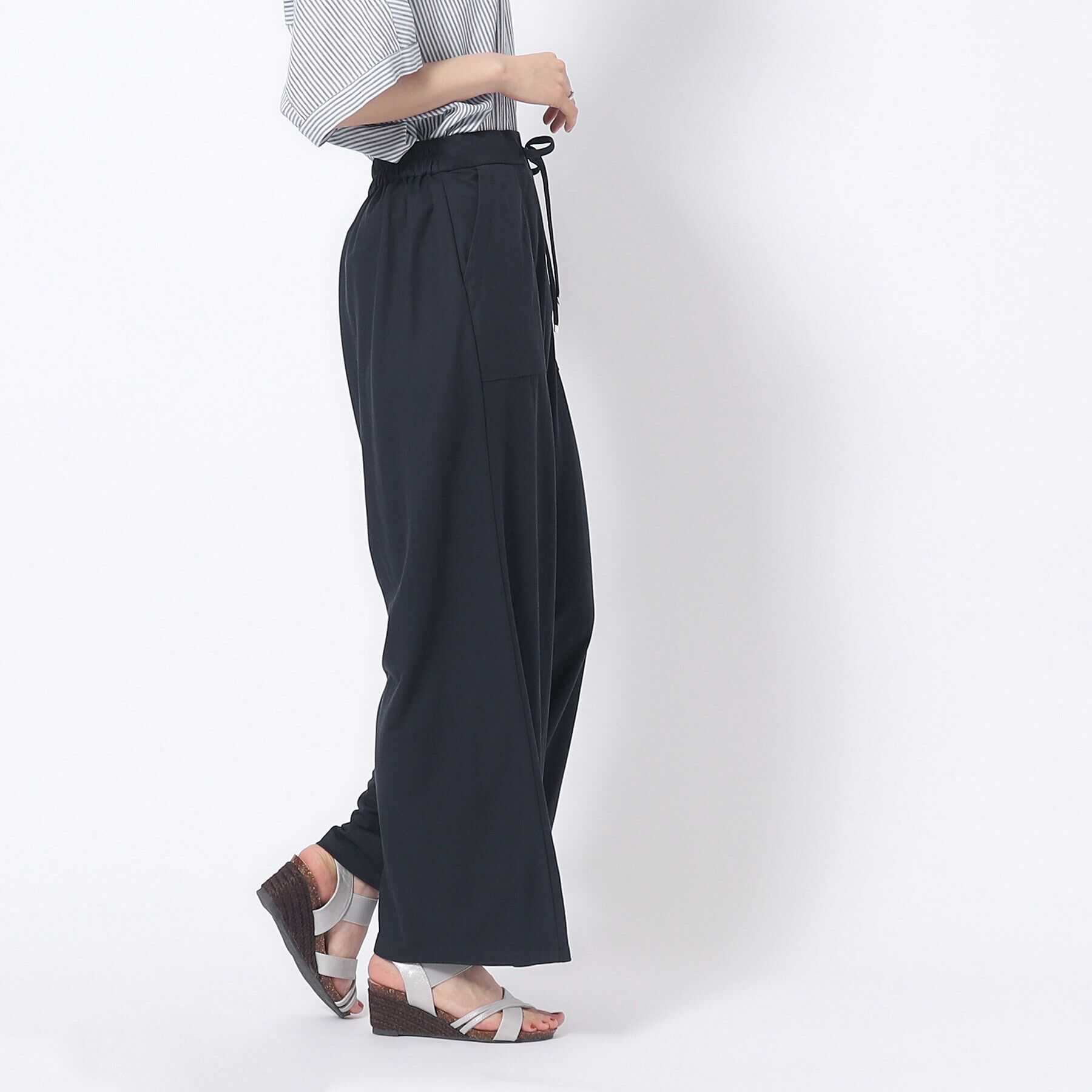 SHOO･LA･RUE「【M-LL/選べる着丈】イージーベイカー ワイドパンツ」|その他|