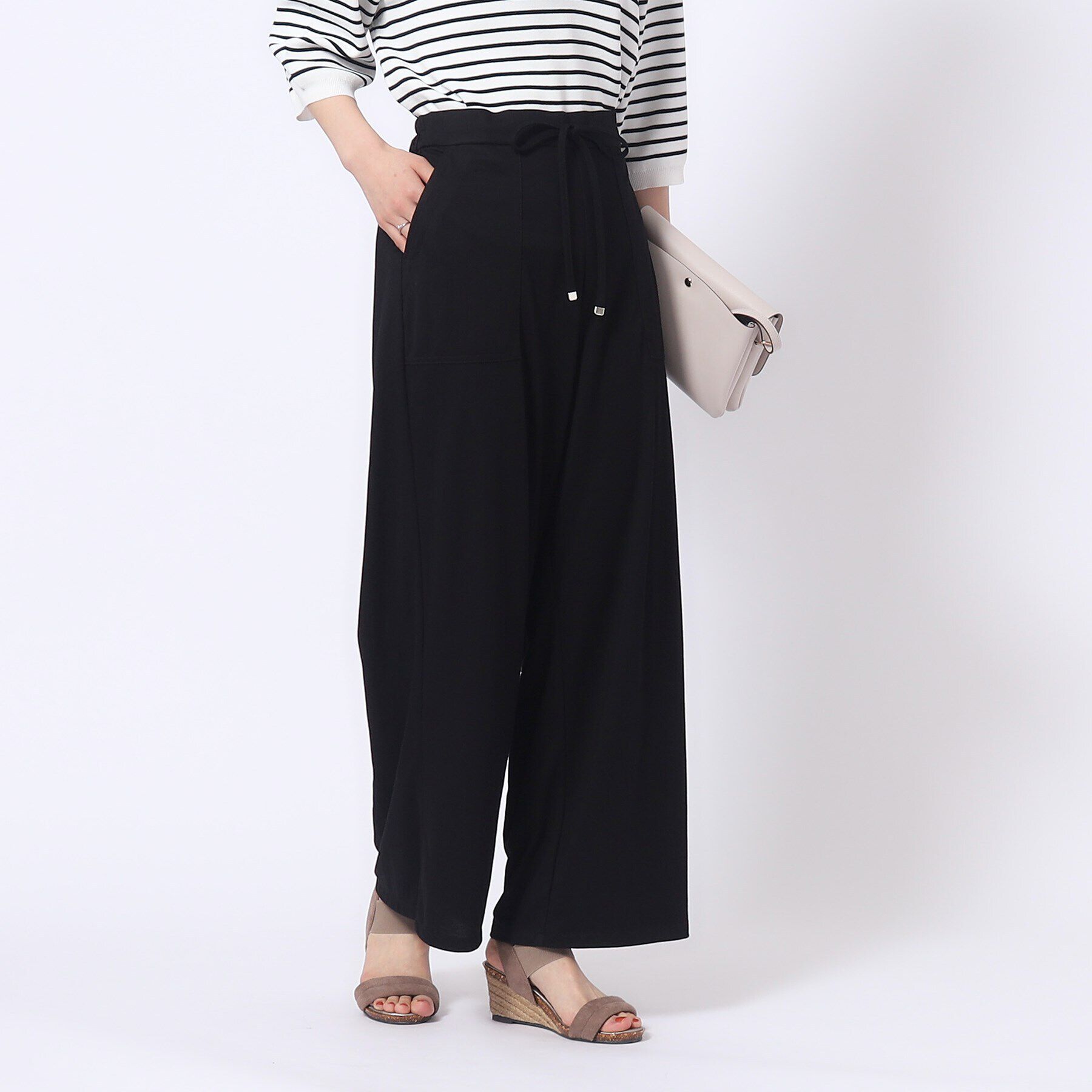 SHOO･LA･RUE「【M-LL/選べる着丈】イージーベイカー ワイドパンツ」|その他|